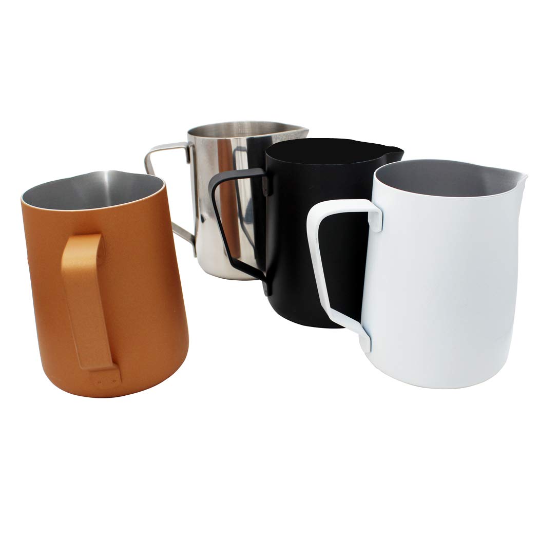 Stainless Steel Espresso Milk Frothing Pitcher 350ml/12oz - Barista Coffee Steaming Jug for Latte Art, Cappuccino & Hot Chocolate - Perfect for Home & Cafe Use