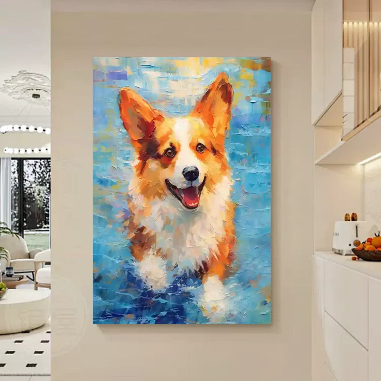 Animal Art Painting #AP150 - Handmade Canvas Wall Decor for Living Room, Bedroom & Office - Perfect Gift for Pet Lovers & Home Decor