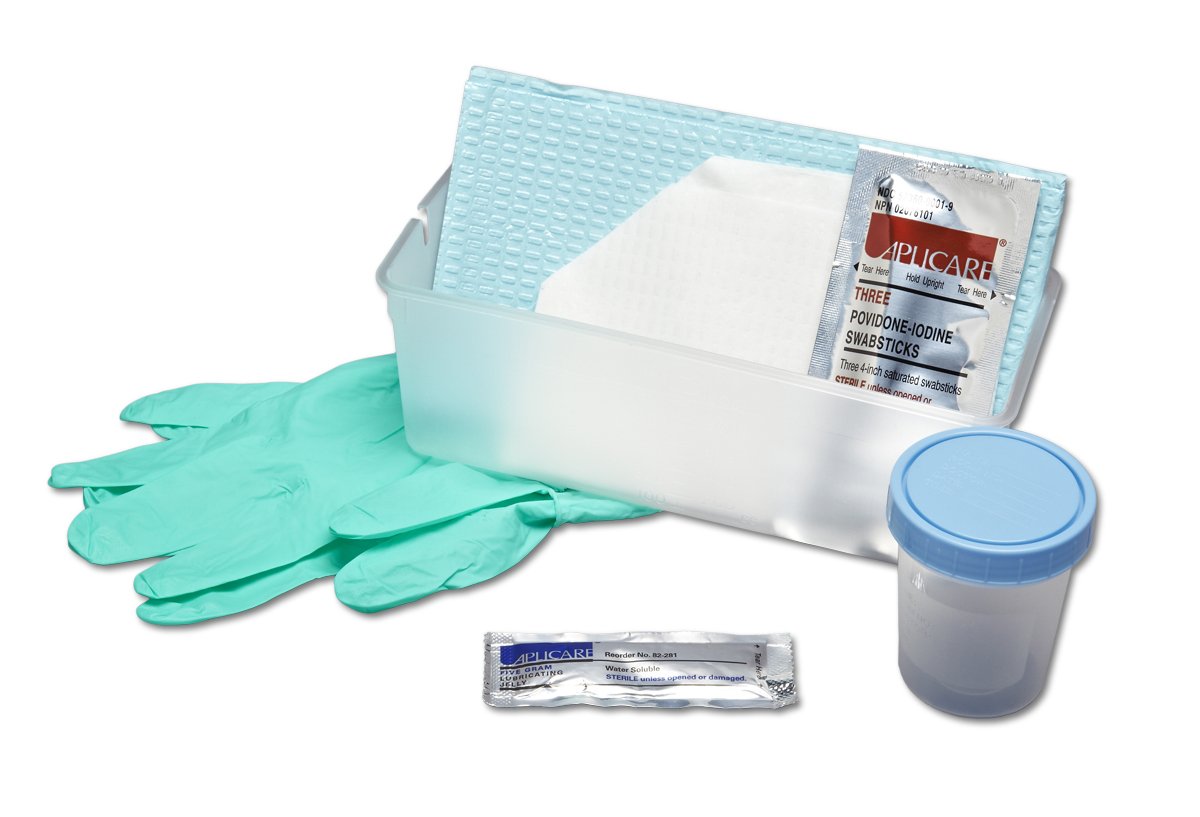 15FR Red Rubber Catheter Urethral Catheterization Tray - Sterile Medical Kit for Hospital, Home & Emergency Use