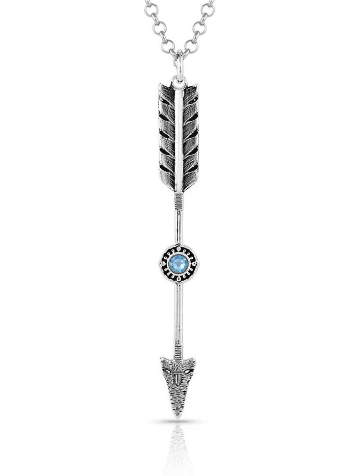 Montana Silversmiths NC4885 D Timber Ridge Arrow Necklace in Sterling Silver - Perfect for Western Fashion & Cowgirl Jewelry Gifts
