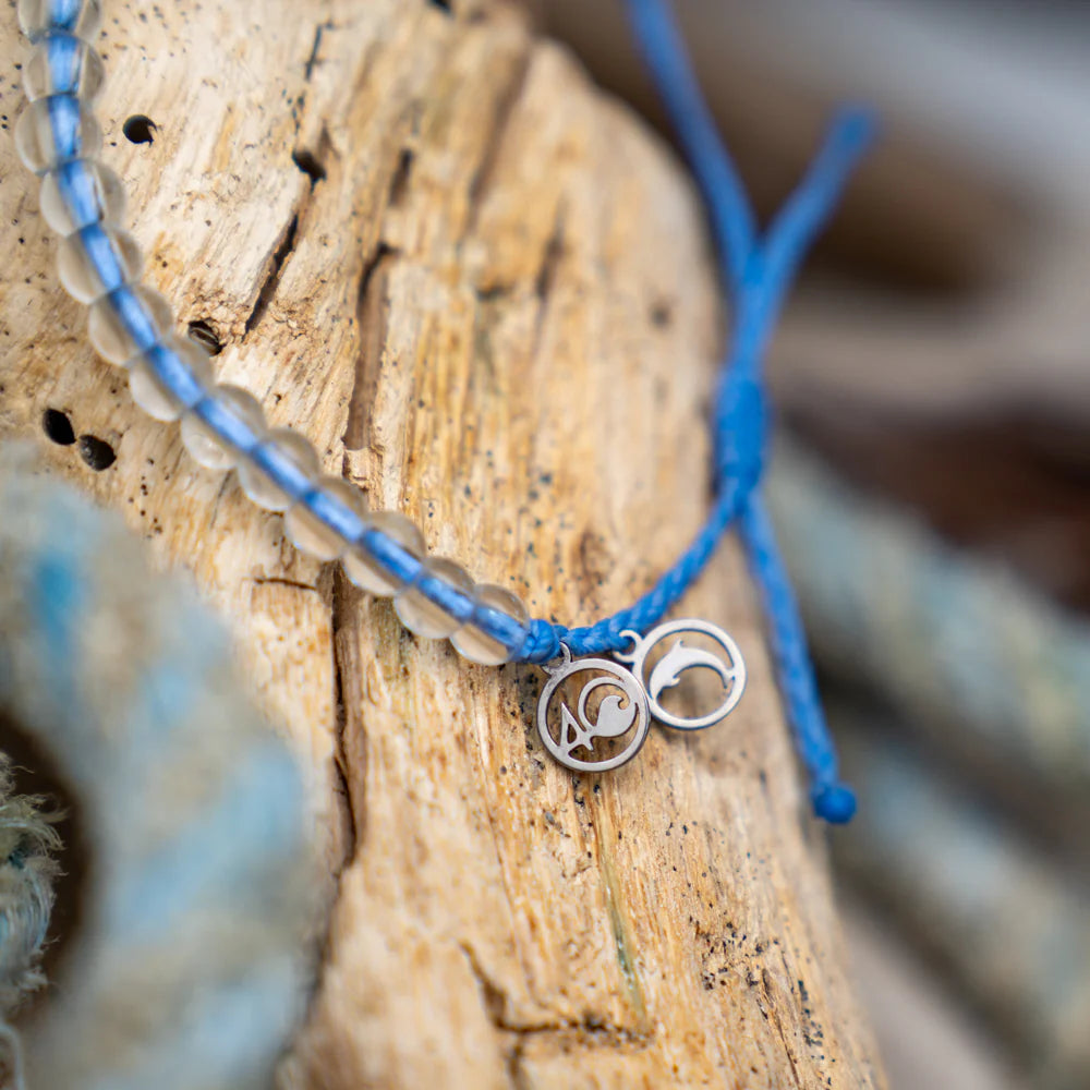 4Ocean August 2024 Limited Edition Dolphin Beaded Bracelet - Eco-Friendly Ocean Conservation Jewelry Gift for Women & Men | Perfect for Beach Vacations, Environmental Awareness Events & Daily Wear