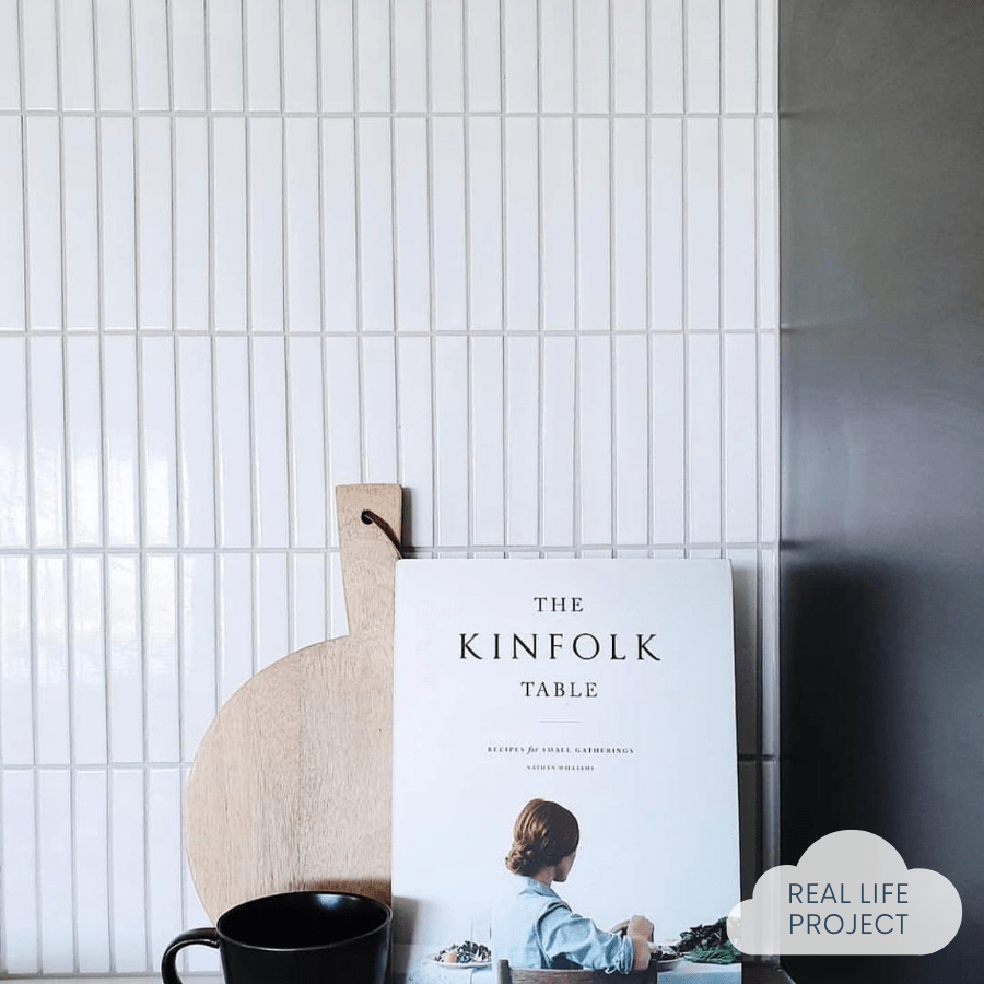 Brunswick Kit Kat Gloss White Ceramic Wall Tile - Perfect for Kitchen Backsplash and Bathroom Renovation