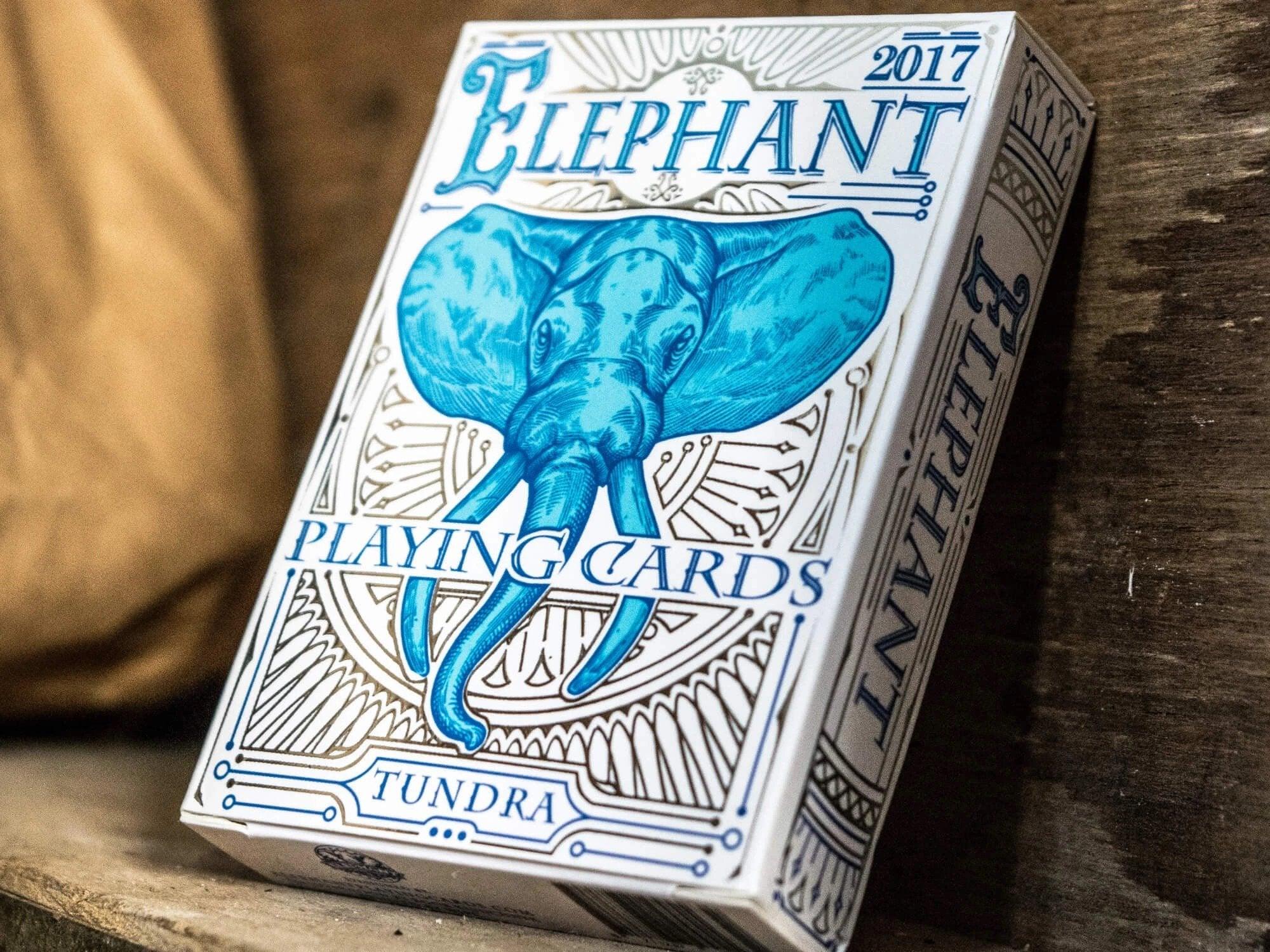 Premium Tundra Elephant Themed Playing Cards - Waterproof & Durable for Outdoor Camping, Travel & Game Nights