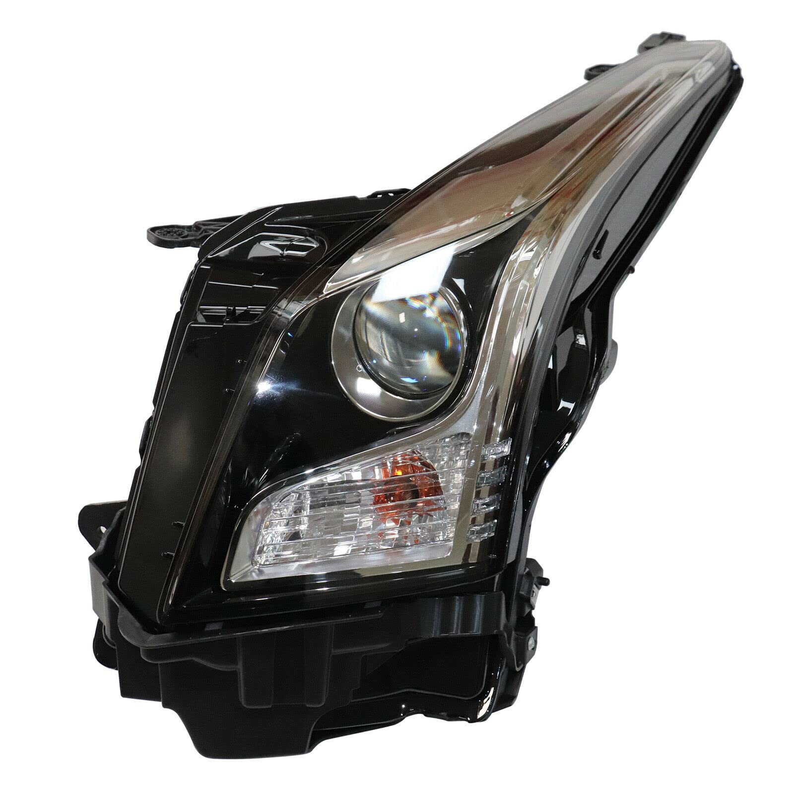 2013-2018 Cadillac ATS Sedan Driver Side Halogen Projector Headlight - Chrome Housing Replacement for Improved Night Visibility | Perfect for City Driving & Highway Commutes