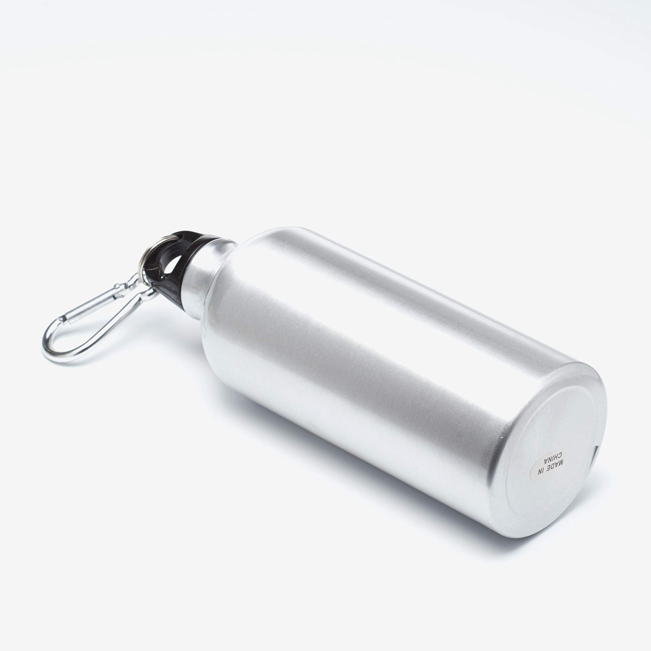 Custom 20 oz Aluminum Water Bottles Bulk Pack of 50 - Personalized Gym & Hiking Bottles - Eco-Friendly Reusable Drinkware for Sports, Office, Camping & Outdoor Activities - Silver