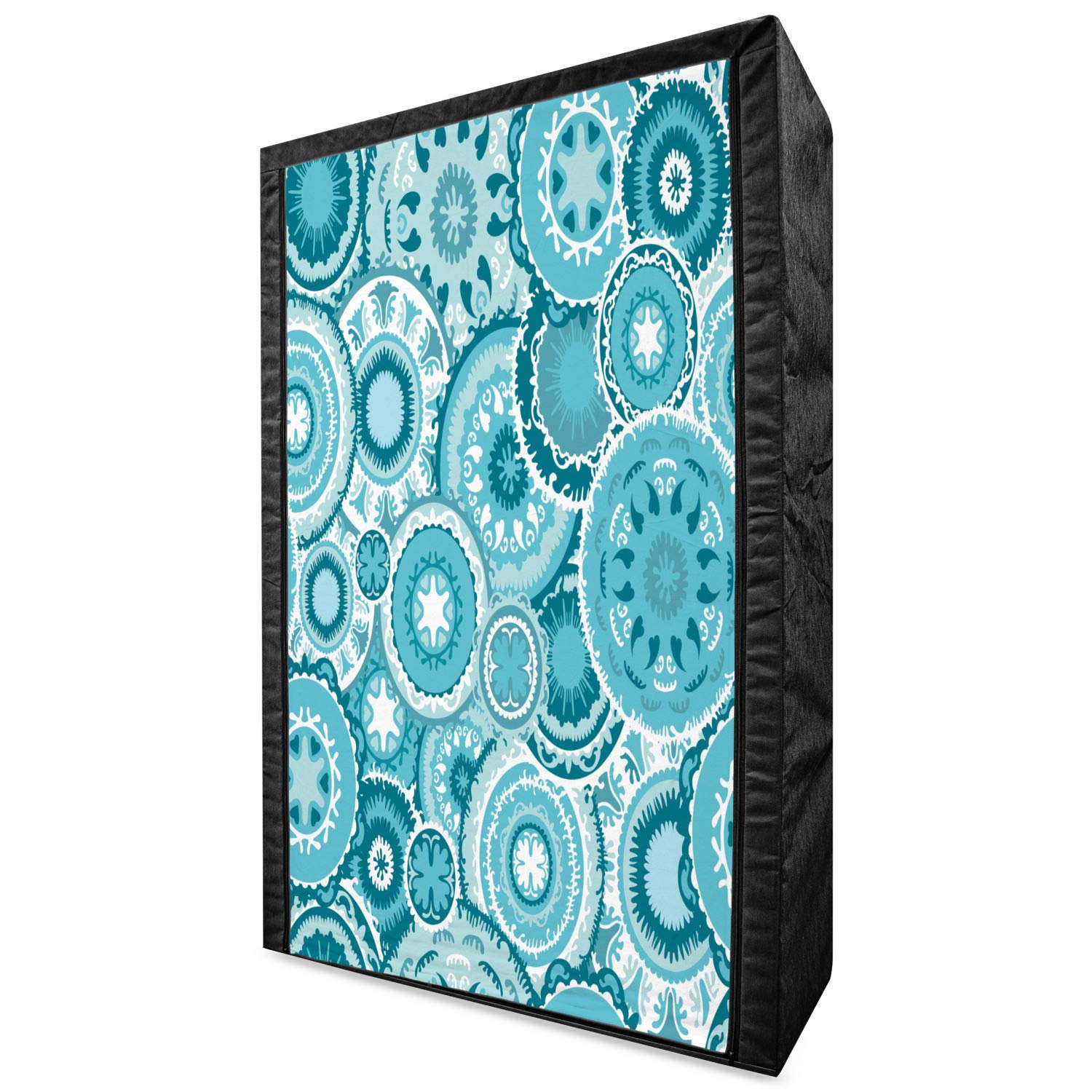 Ambesonne Aqua Portable Fabric Wardrobe with Shelves - 42.5