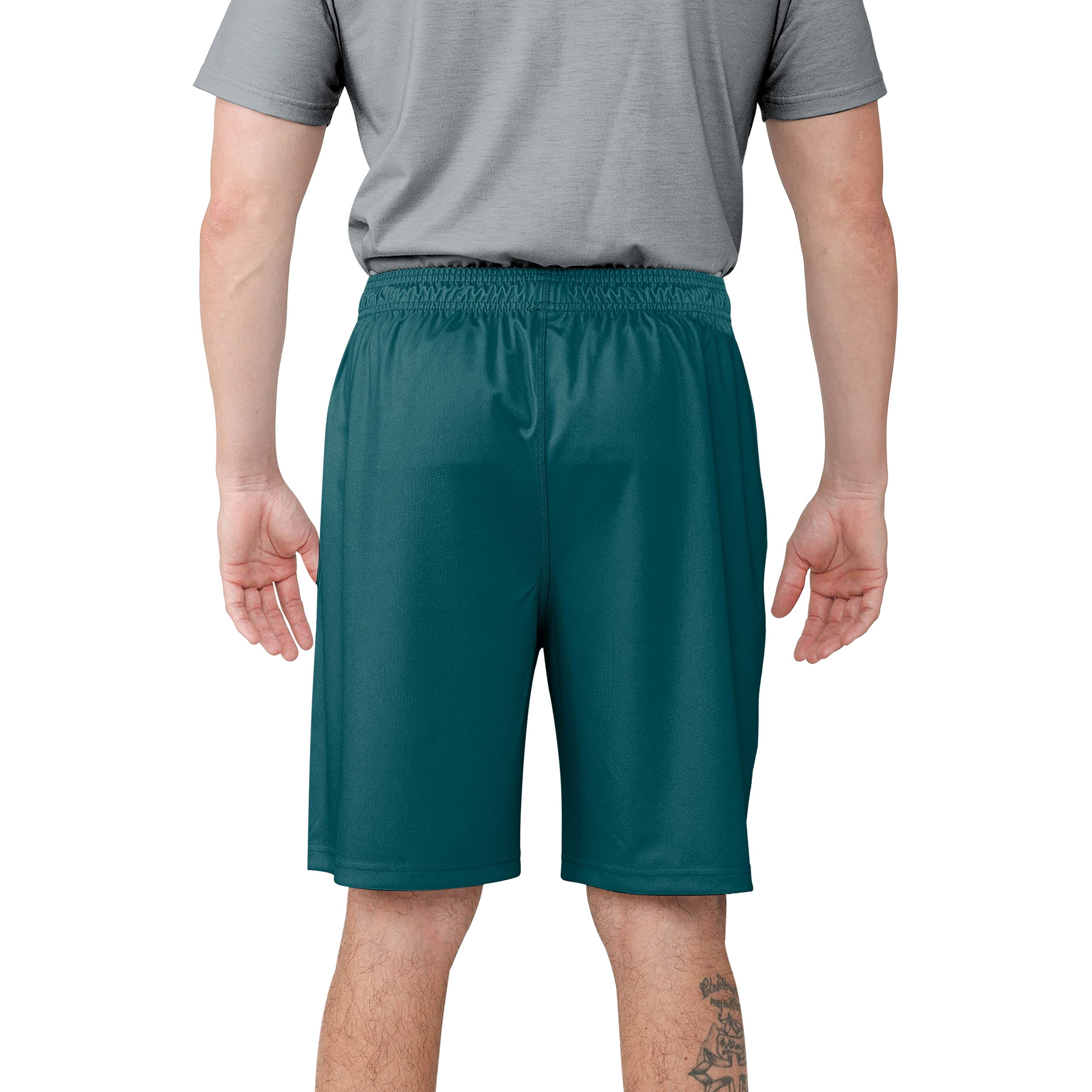 FOCO Men's NFL Logo Team Workout Training Shorts - Breathable Athletic Shorts for Football Fans, Gym & Running - Perfect for Sports, Training & Casual Wear