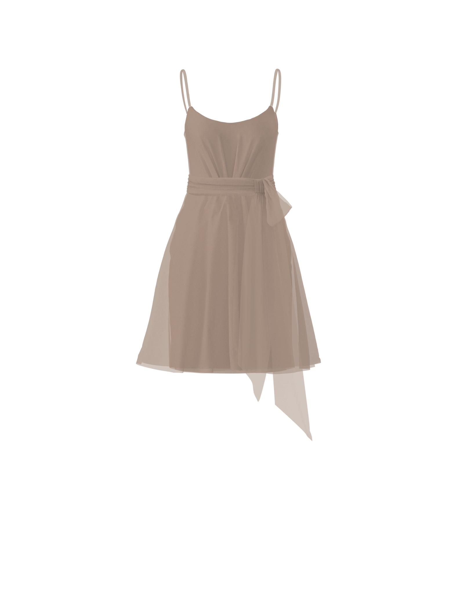 Campbell Bodice & Carla Skirt Set with Sash Belt in Latte - Perfect for Casual Outings, Office Wear, and Special Occasions