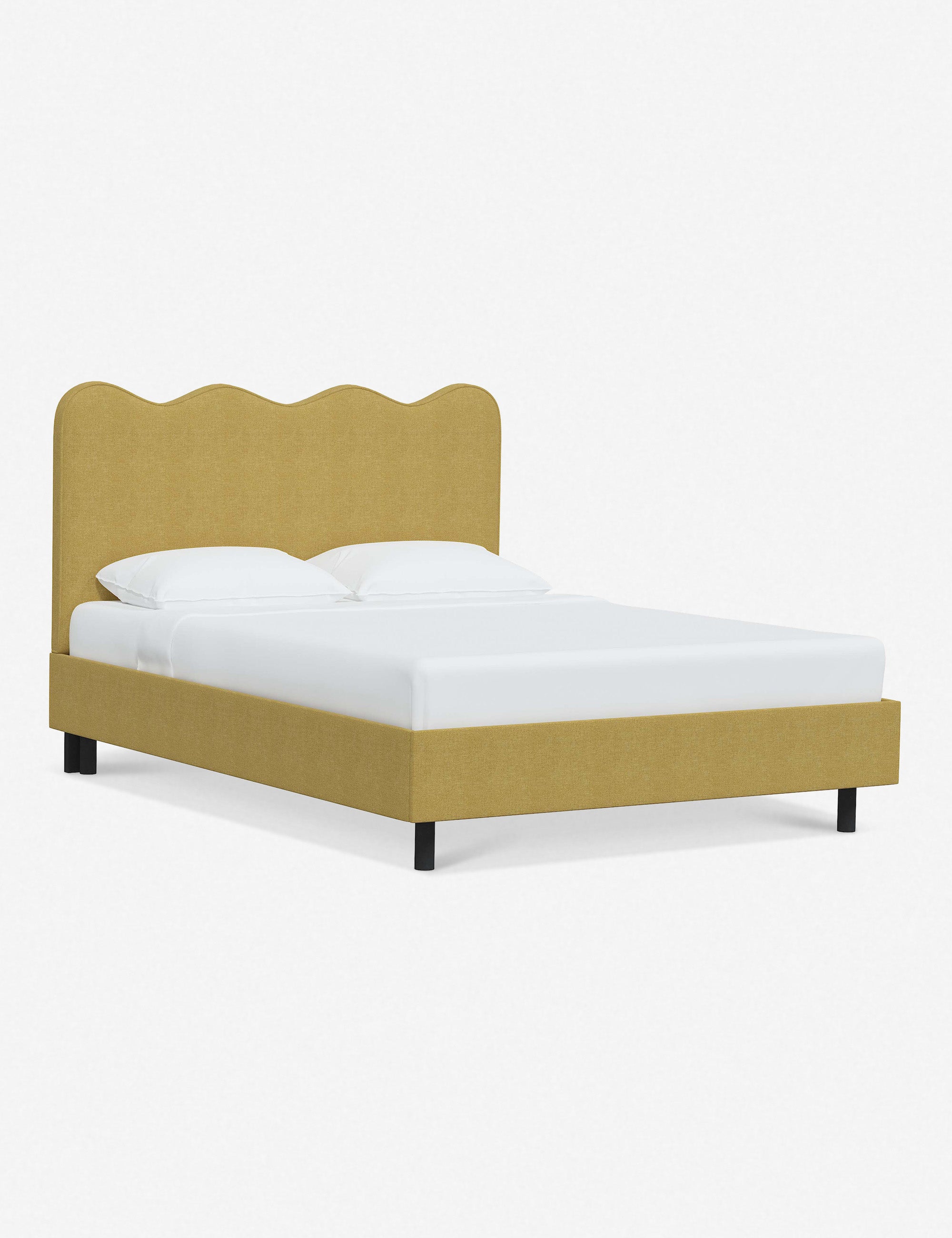 Modern Clementine Platform Bed Frame - Queen Size, Wooden Slat Support, Sturdy & Minimalist Design - Perfect for Bedrooms, Guest Rooms & Small Spaces