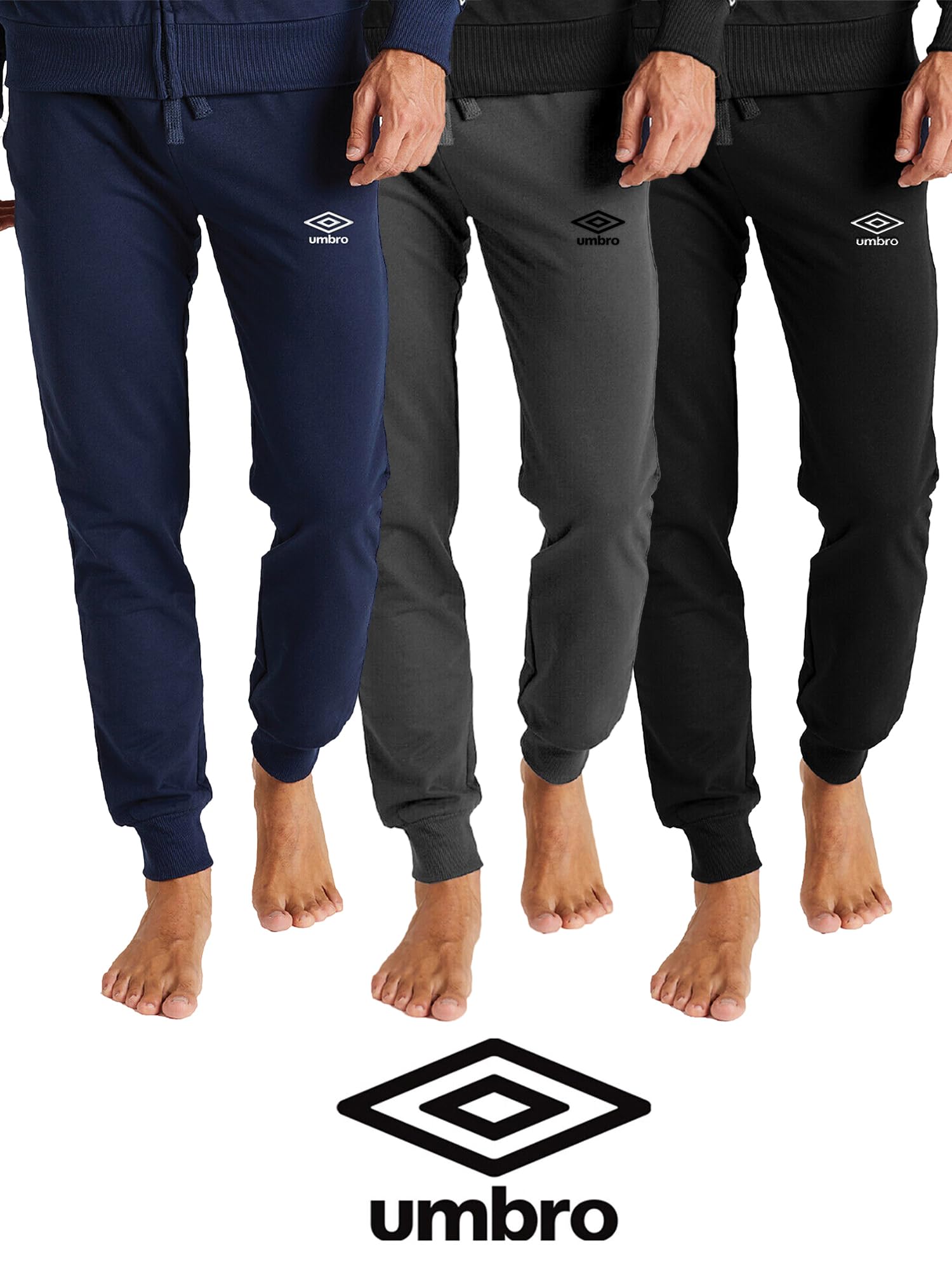 Umbro Men's Long Sweatpants - Warm Cotton Joggers for Running, Gym, Sports & Casual Wear | Perfect for Home, Workout, Training & Everyday Comfort