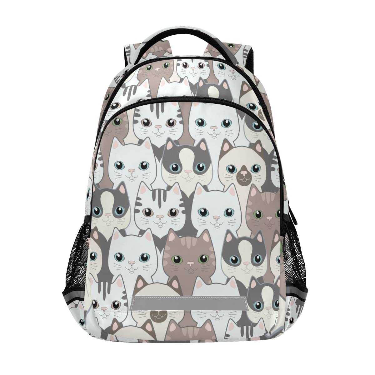 17 Inch Cat Backpack for School - Cute Kitten Bookbag for Boys & Girls, Durable Student Backpack for Daily Use, Travel & Outdoor Activities