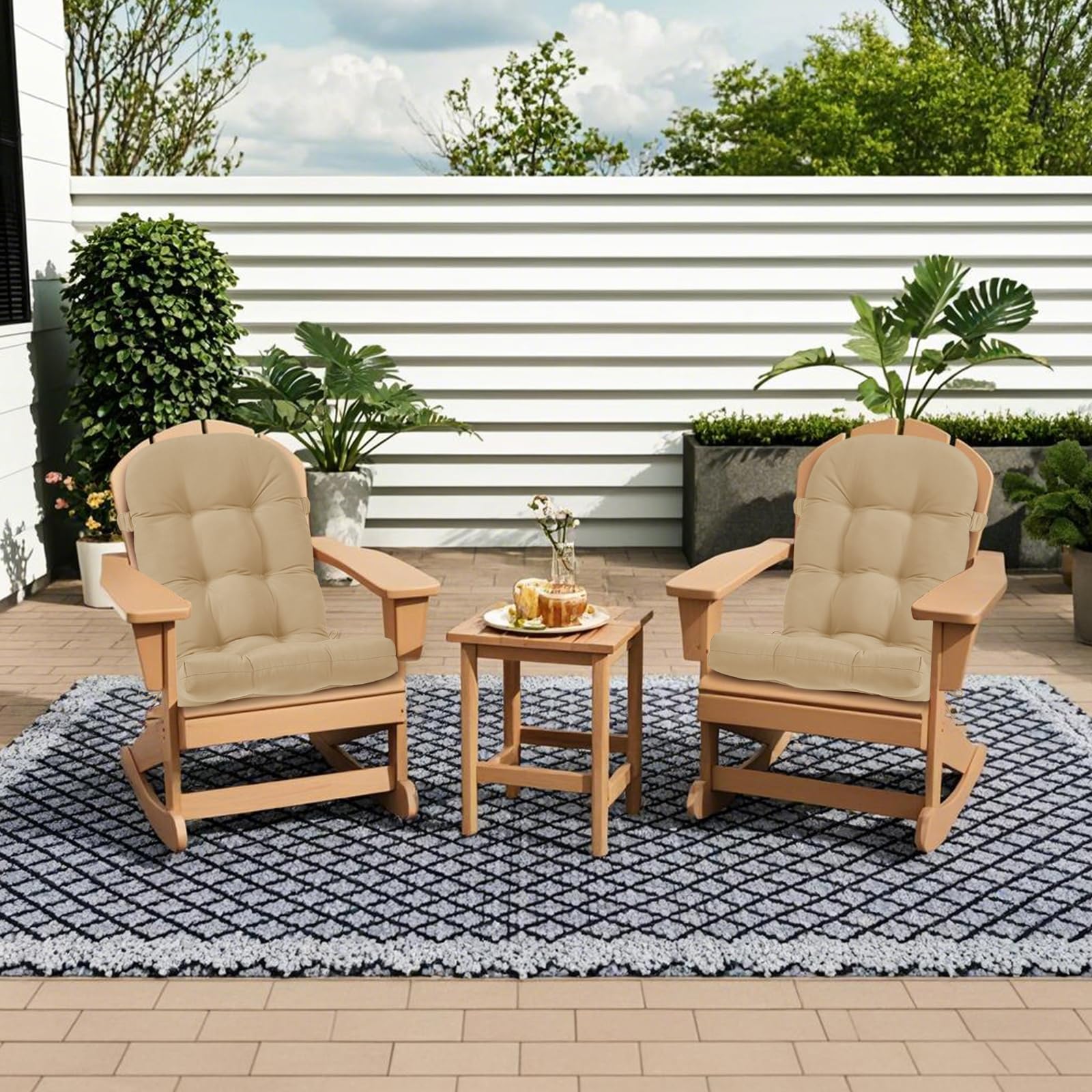 Premium Water-Resistant Adirondack Chair Cushions Set of 2 - Thick 4.5
