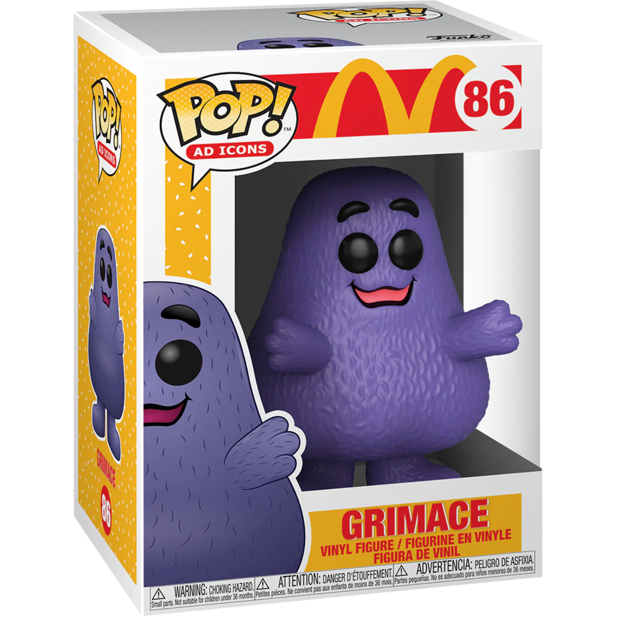 McDonald's Grimace Plush Toy - Official Purple Monster Stuffed Animal for Kids & Collectors - Perfect for Birthday Gifts & Fast Food Merchandise Collections