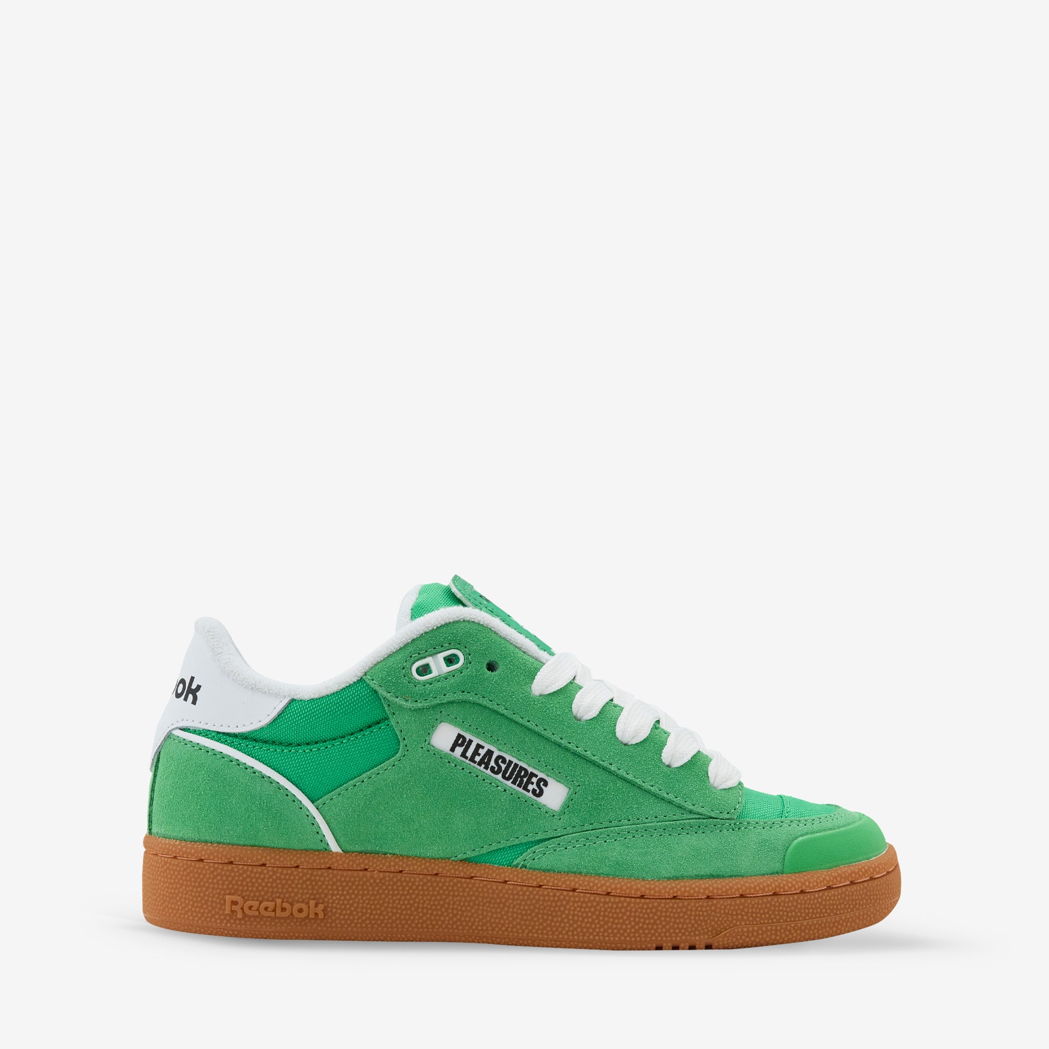 PLEASURES x Club C Bulc Sport Green Sneakers - Green & White Colorway - Stylish & Comfortable for Casual Wear, Street Fashion, and Everyday Outfits