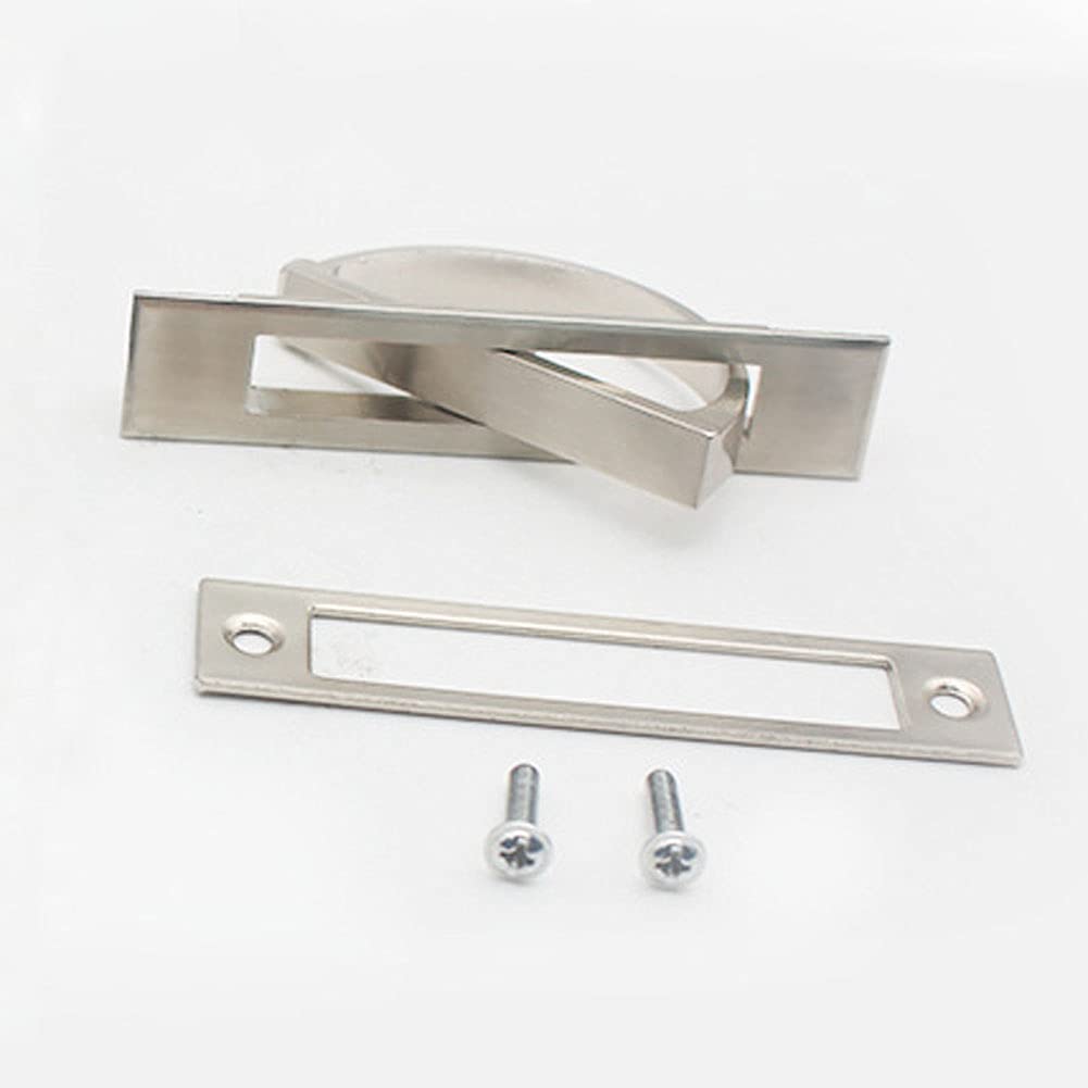 2 Pack Invisible Cabinet Pull Handles - Rotating Hidden Drawer Hardware for Tatami, Door, Dresser, Cupboard & Wardrobe - Easy Installation for Modern Home Furniture & DIY Projects