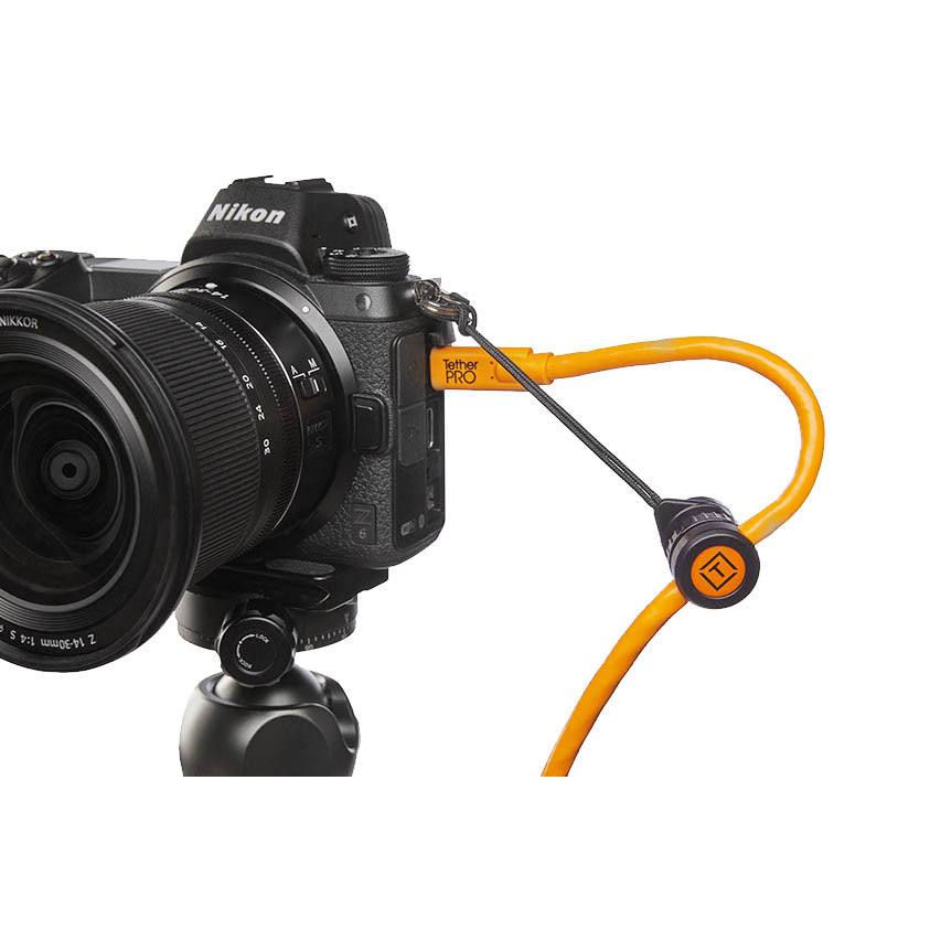TetherPro 4.6m (15ft) USB A to USB C Fast Charging Cable - High Visibility Orange Tether Cord for DSLR Cameras, Smartphones & Tablets - Perfect for Photography, Vlogging & Outdoor Shooting