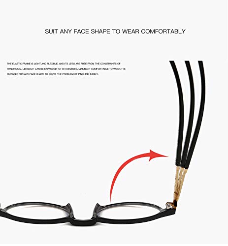 Stylish Lightweight Anti-Radiation Blu-ray Reading Glasses for Women +3.0 - Perfect for Reading, Computer Work & Nighttime Screen Use