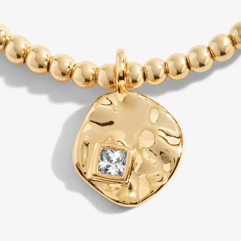 Joma Jewellery Gold Bracelet - A Little Proud Of You Engraved Charm Bangle | Perfect Gift for Women, Mom, Wife, Daughter | Birthday, Anniversary, Graduation Present