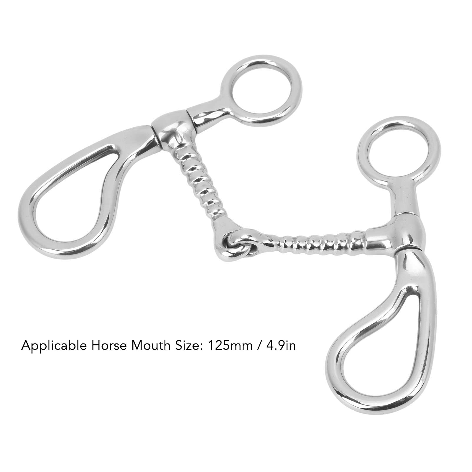 125mm Horse Snaffle Bit - Professional O Shape Anti-Biting Loose Ring Snaffle for Horse Training & Racing Equipment | Perfect for Dressage, Jumping & Western Riding
