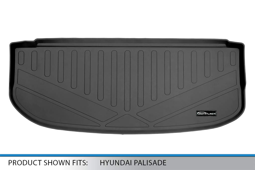 SMARTLINER All-Weather Custom Cargo Trunk Liner Floor Mat for 2020-2025 Hyundai Palisade (3rd Row) - Durable Black Rubber Protection | Perfect for Road Trips, Grocery Hauling & Pet Transport