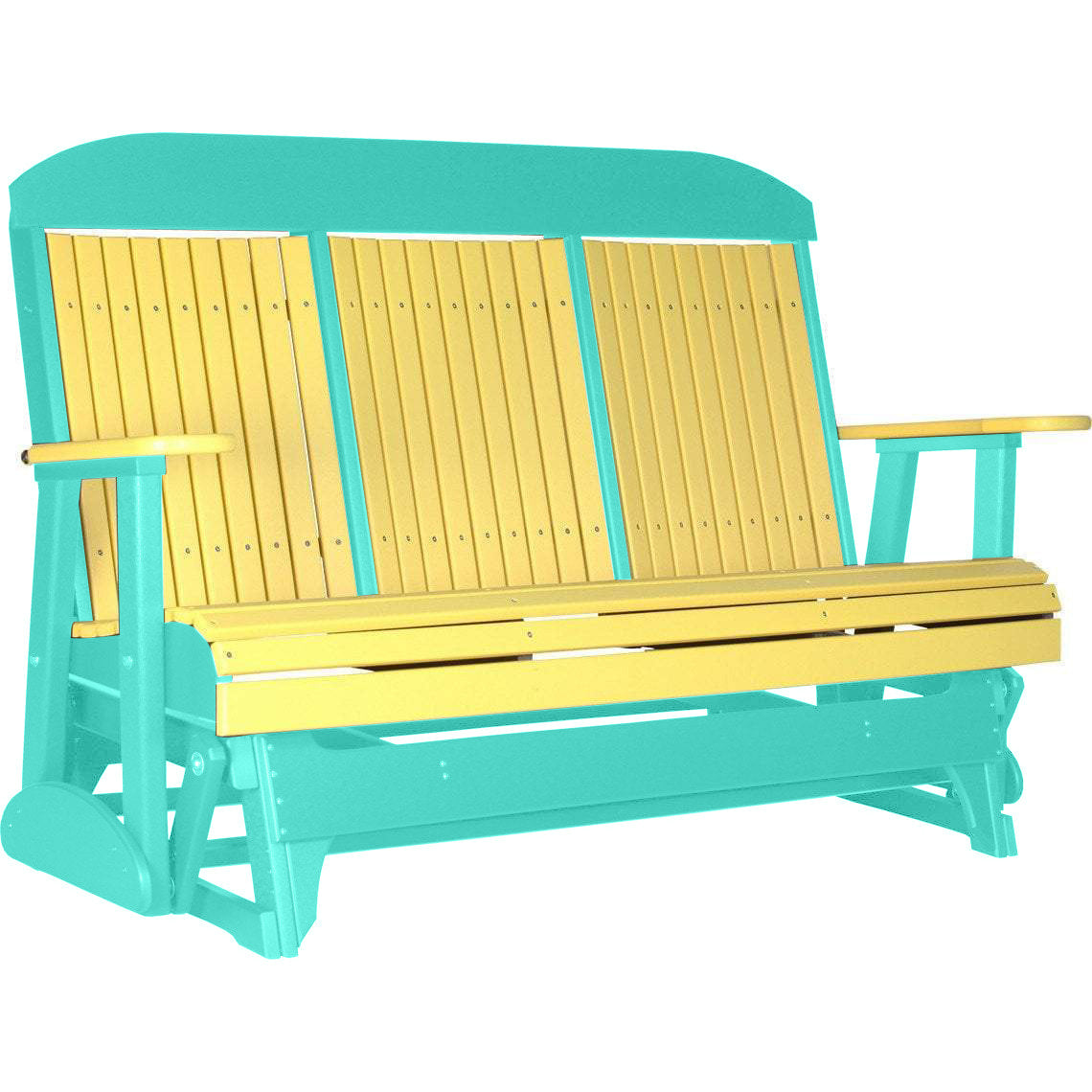 Yellow on Aruba Blue