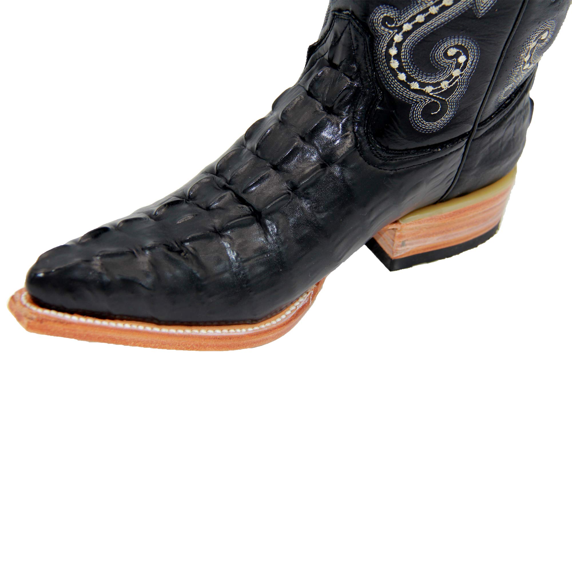 Men's Crocodile Print Leather Cowboy Boots - Snip Toe Western Style Boots for Men | Perfect for Rodeo, Country Dancing & Western Fashion