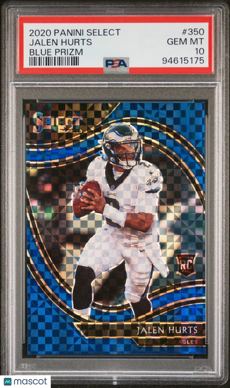 2020 Panini Select Football Jalen Hurts RC Rookie Blue Prizm PSA 10 /49 - Rare Collectible Trading Card for NFL Fans & Sports Memorabilia Collectors - Perfect for Display, Investment & Fantasy Football Enthusiasts