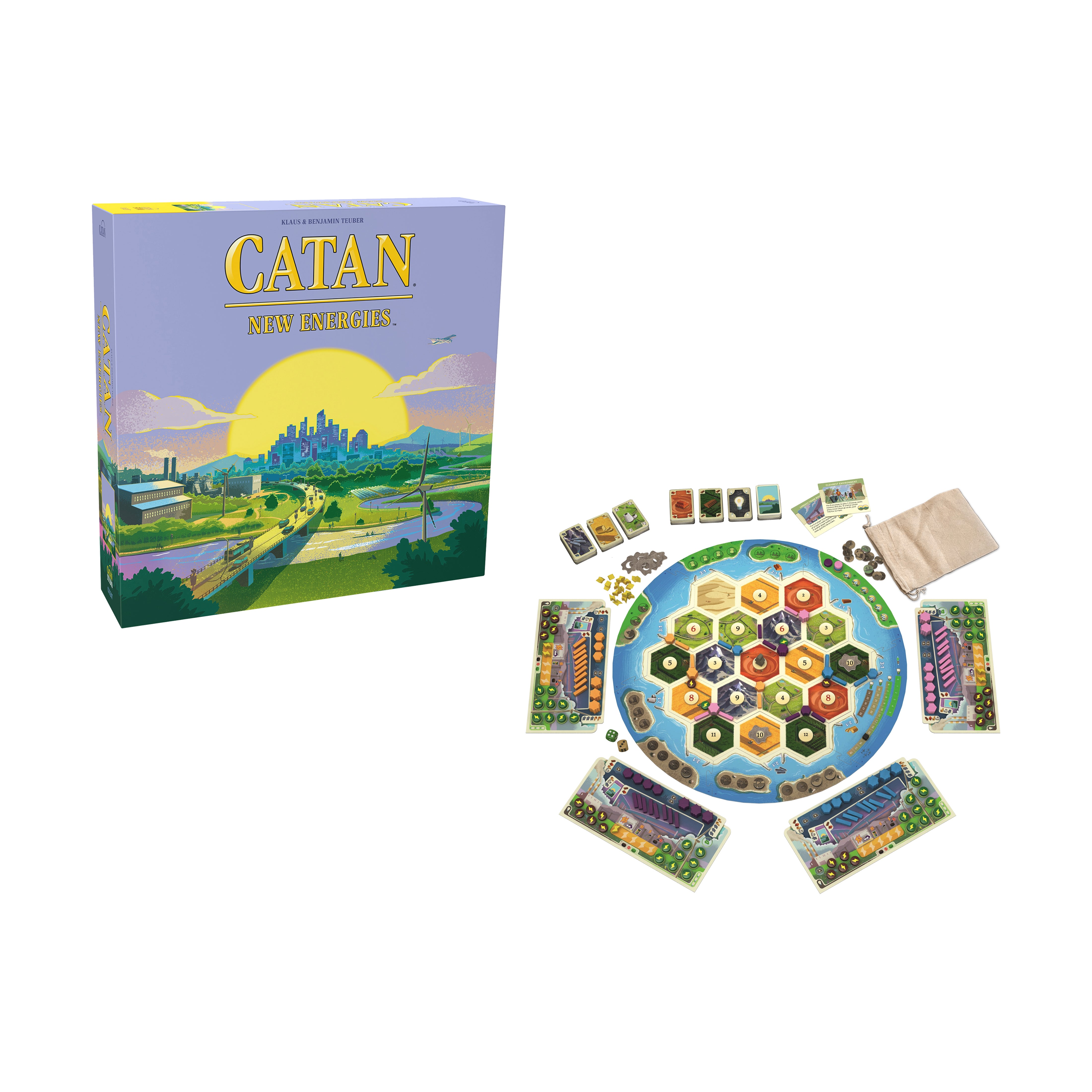 Catan: New Energies - Eco-Friendly Strategy Board Game for Adults & Families | Sustainable Fun for Game Nights & Environmental Awareness