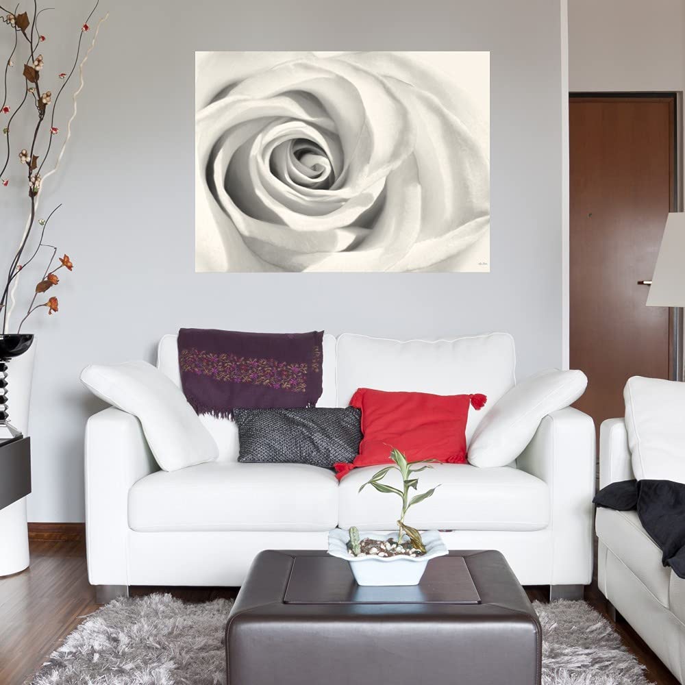 Lori Deiter Fine Art Canvas Rose II Wall Decor - 32x24 Inches - Ready to Hang Floral Painting for Living Room, Bedroom, Office - Perfect for Home, Hotel & Restaurant Decor