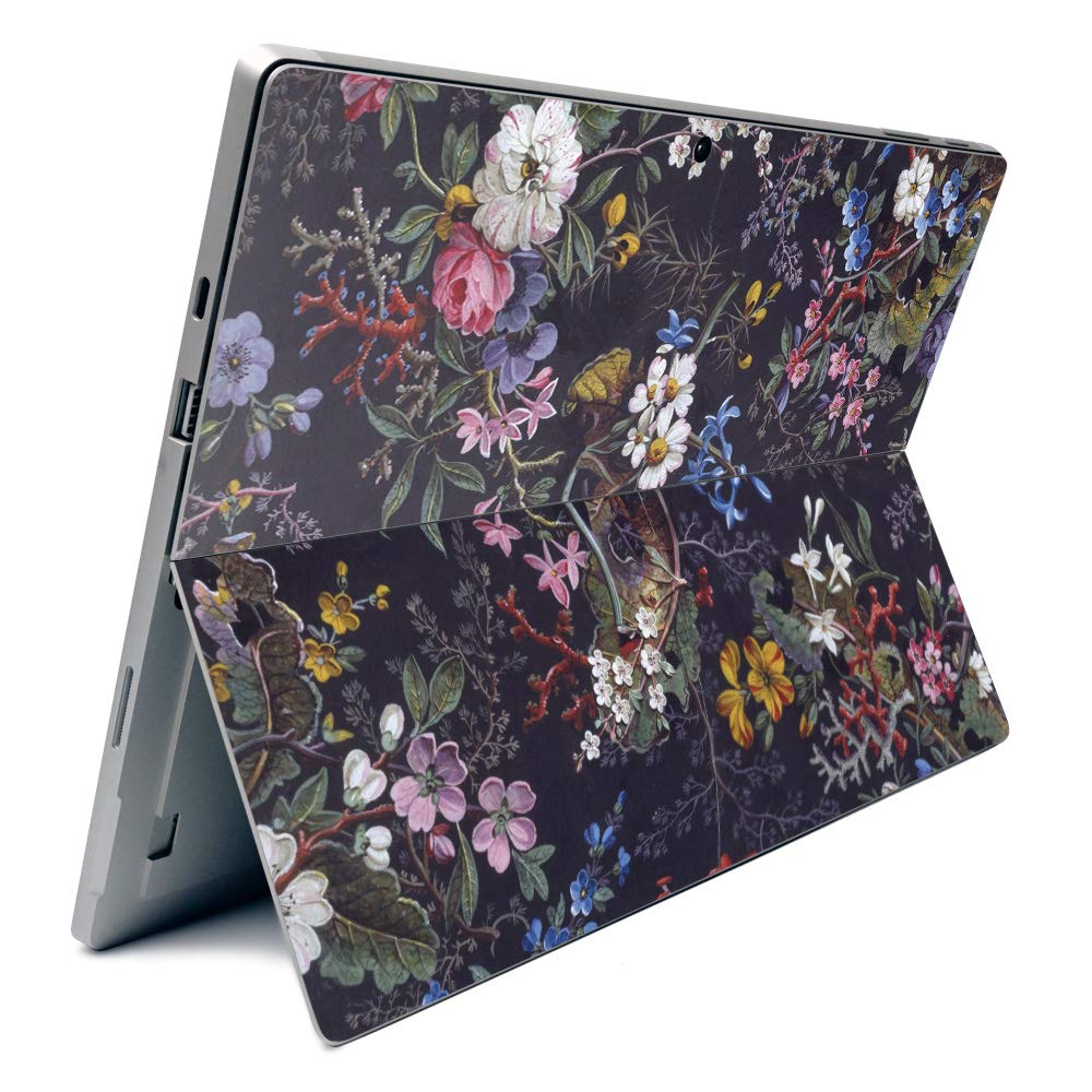 MightySkins Vinyl Decal Wrap Cover for Microsoft Surface Pro 7 - Midnight Blossom Design | Protective & Durable Skin | Easy to Apply & Remove | Made in USA | Perfect for Work, School & Travel Protection