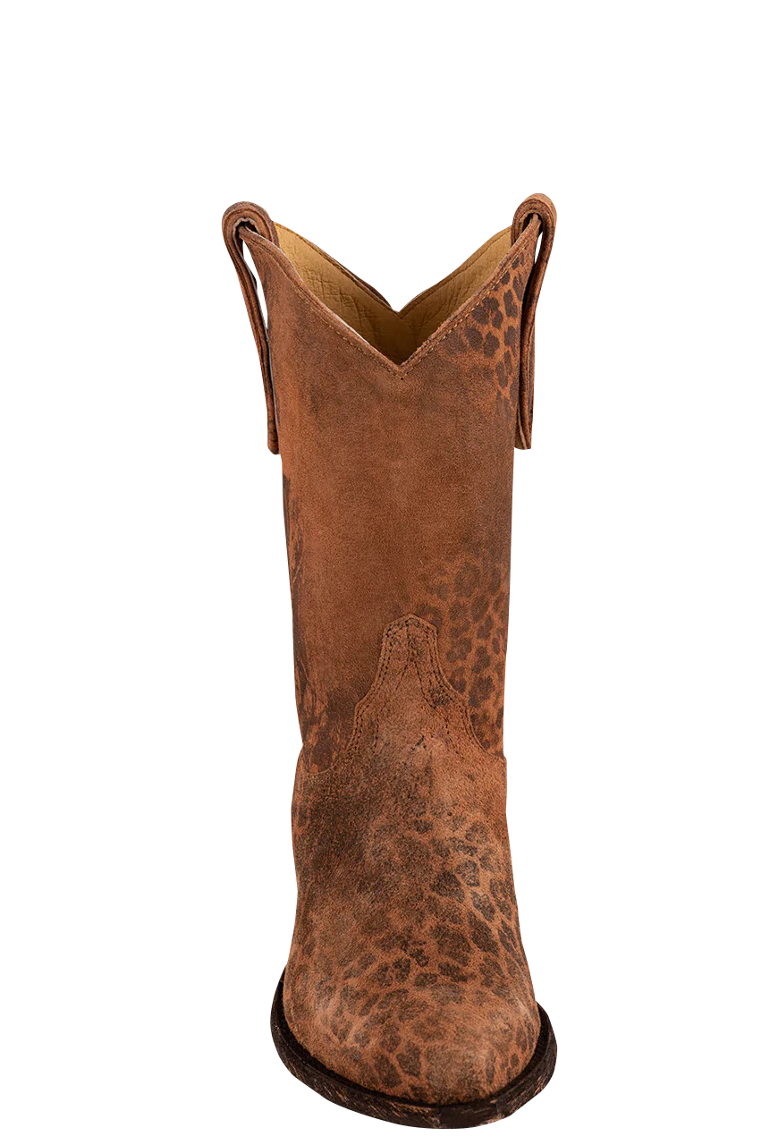 Old Gringo Women's Leopardito Ochre Cowgirl Boots - Tan Western Boots for Women | Comfortable & Stylish Cowgirl Boots for Country Dancing, Rodeo & Everyday Wear