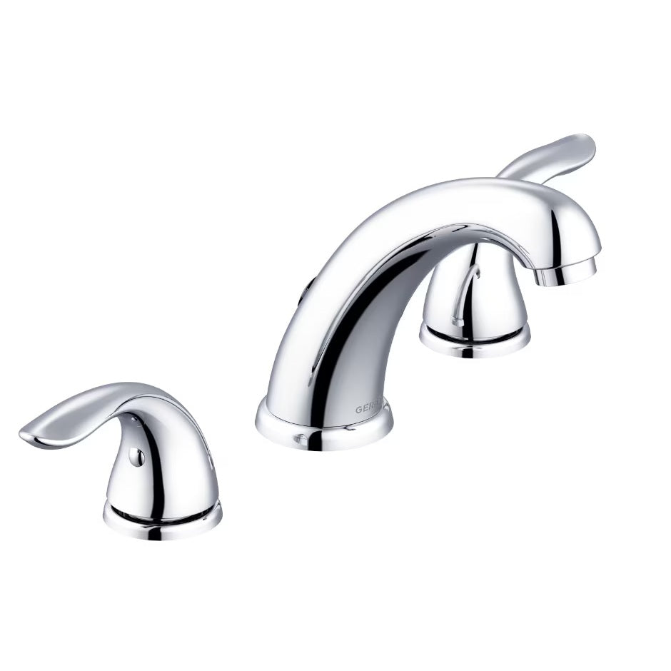 GERBER Viper™ Two Handle Widespread Bathroom Faucet with Metal Touch Down Drain in Chrome - Perfect for Modern Bathroom Vanities and Sink Upgrades