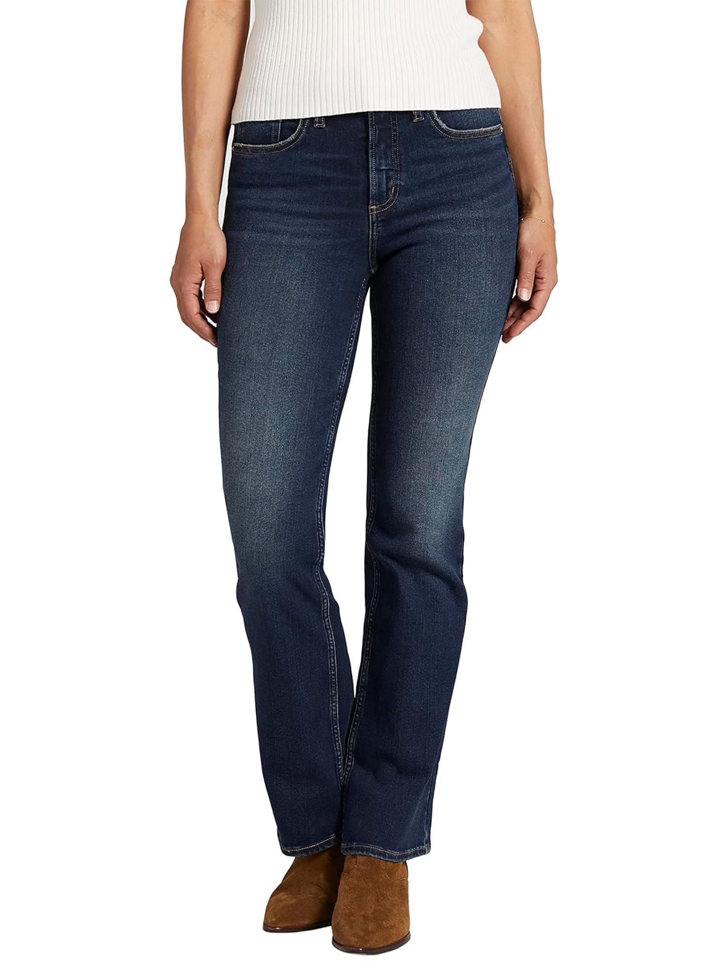 Silver Jeans Co. Women's Infinite Fit High Rise Bootcut Jeans - Stretch Denim Pants for Casual Wear & Night Out | Perfect for Work, Date Night & Everyday Comfort
