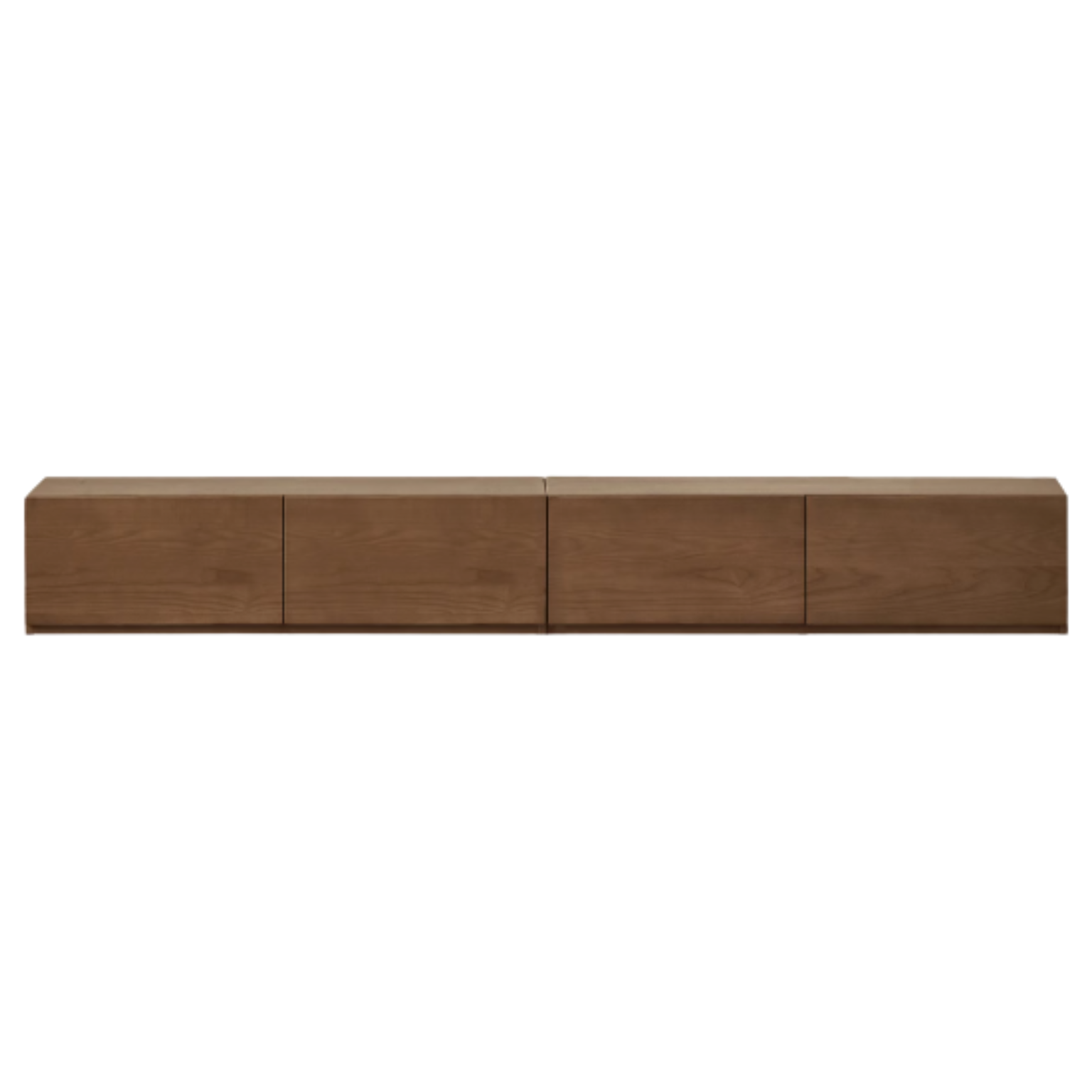 Premium Black Walnut & Ash Solid Wood TV Stand with Floor Splicing Design - Perfect for Living Room, Home Theater & Entertainment Center Setup