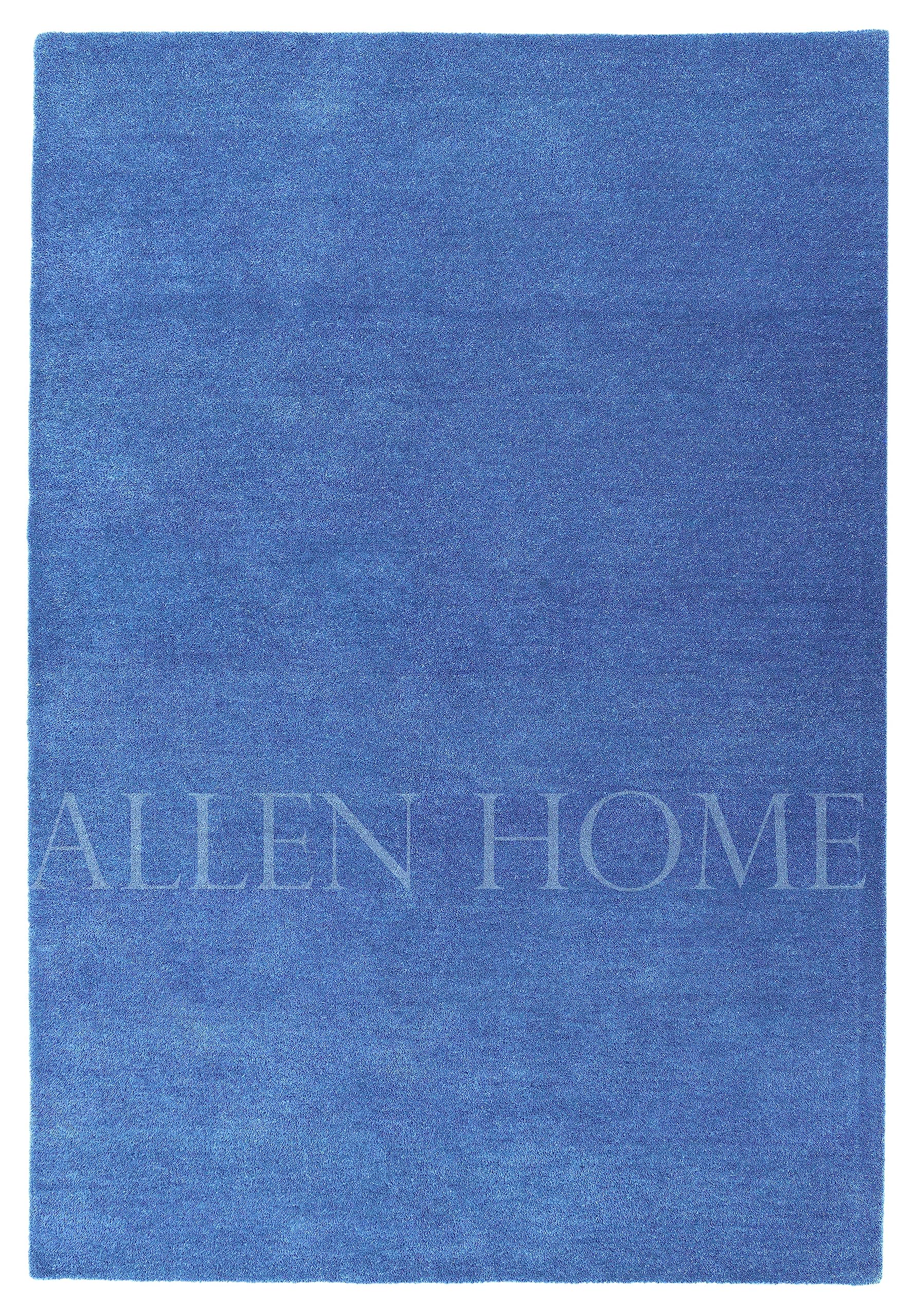Allen Home 5' x 8' Blue Modern Wool Area Rug - 100% Natural Wool with Cotton Backing - Soft Decorative Carpet for Living Room, Bedroom, Dining Room - Baxter Collection - Perfect for Cozy Home Decor & High Traffic Areas