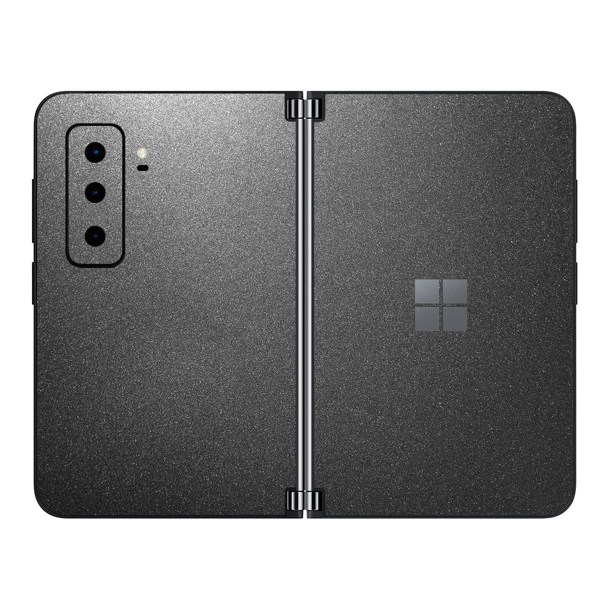 SopiGuard Full Body Skin Sticker for Microsoft Surface Duo 2 (2021 2nd Gen) - Edge-to-Edge Protection Vinyl Decal in Satin Gunmetal Grey | Perfect for Work, Travel & Everyday Use