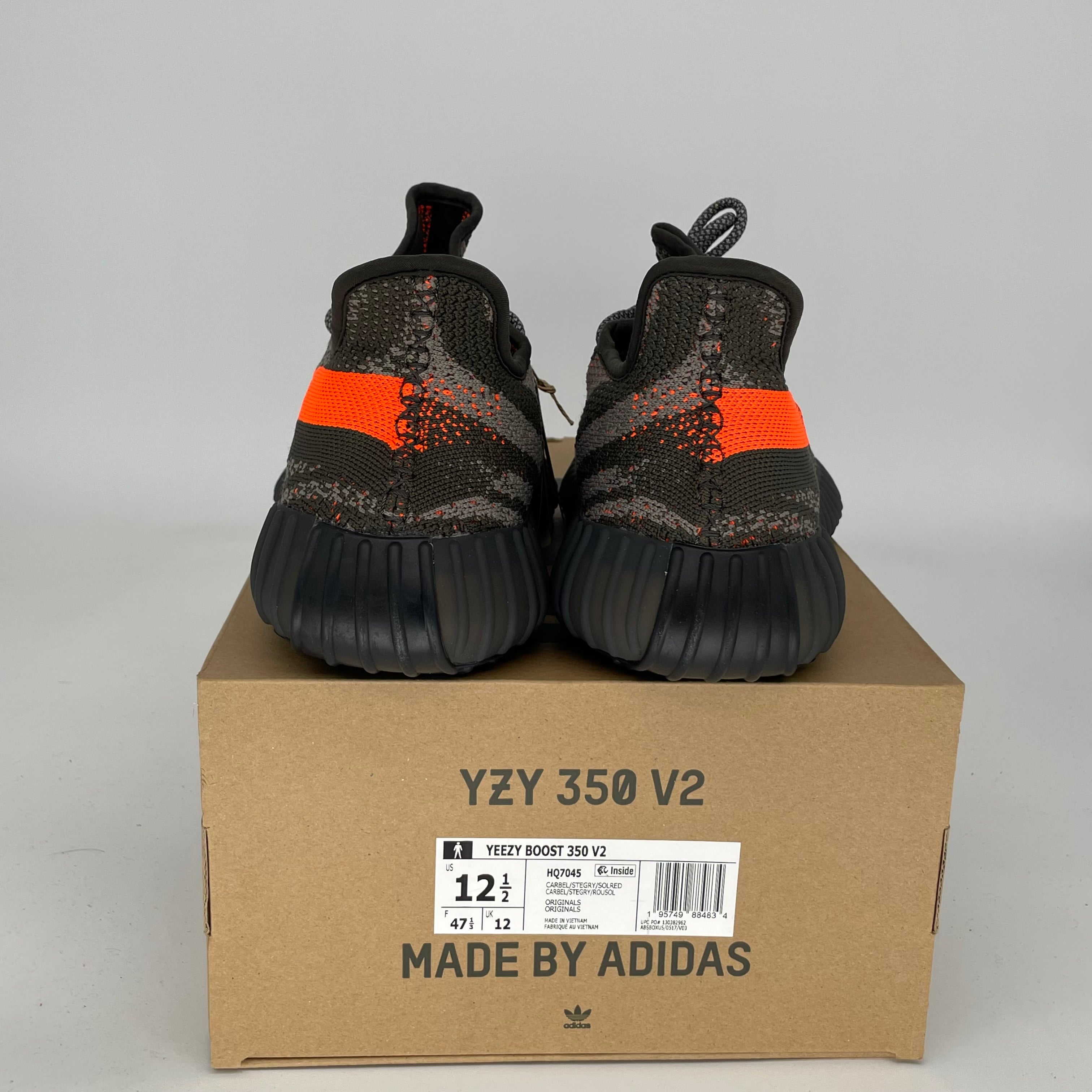 Adidas Yeezy Boost 350 V2 Carbon Beluga - Men's Size 12.5 (HQ7045) | Running Shoes, Casual Sneakers for Streetwear & Gym Workouts