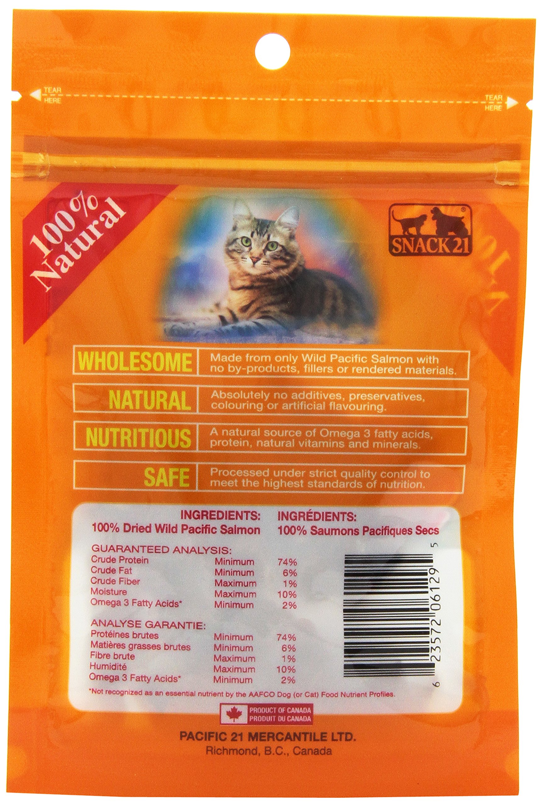 Premium Freeze-Dried Salmon Cat Treats - High Protein, Grain-Free, All-Natural - Perfect for Training, Rewards & Dental Health