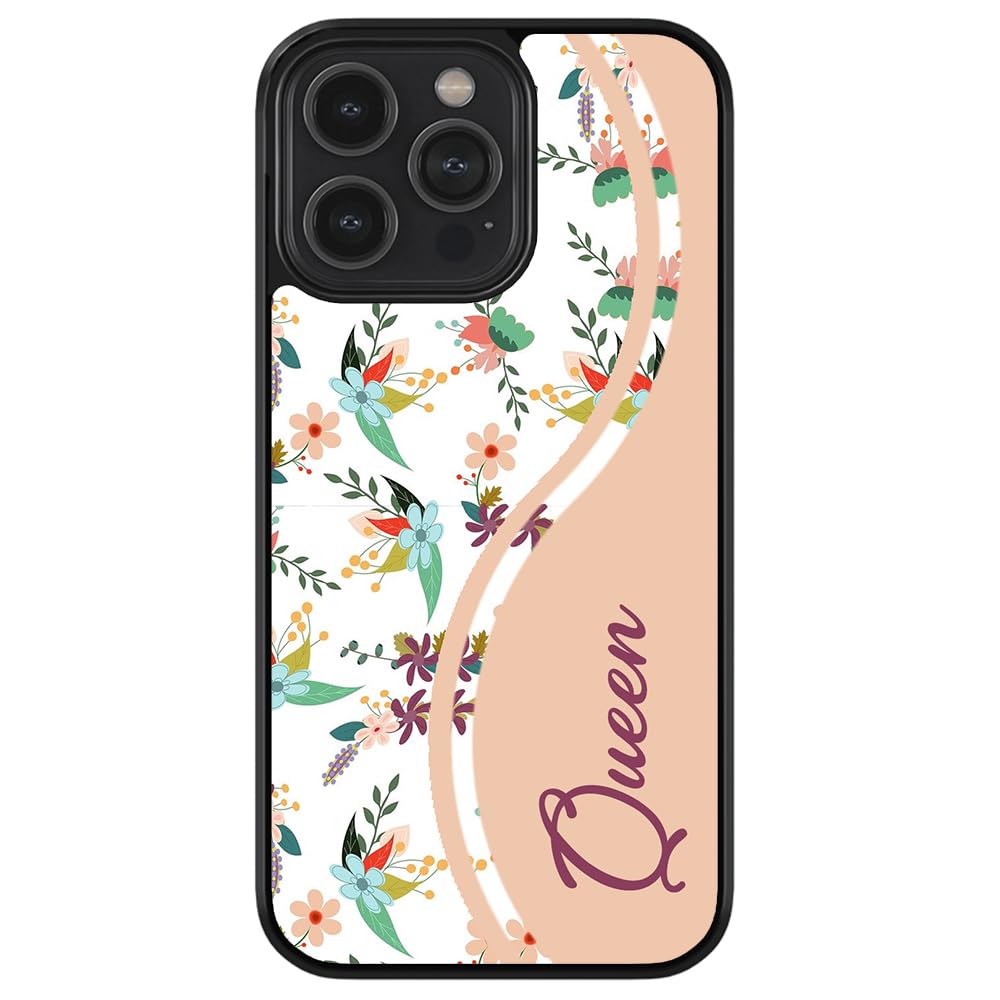 Vintage Pastel Flowers Design Personalized Shockproof Rubber Phone Case for Apple iPhone 16 Pro Max/Plus, 15 Pro Max/Plus, 14 Pro Max/Plus, 13 Pro Max/Mini, 12 Pro Max, 11, X, 8, 7 Plus - Perfect for Daily Use, Travel & Gift Giving