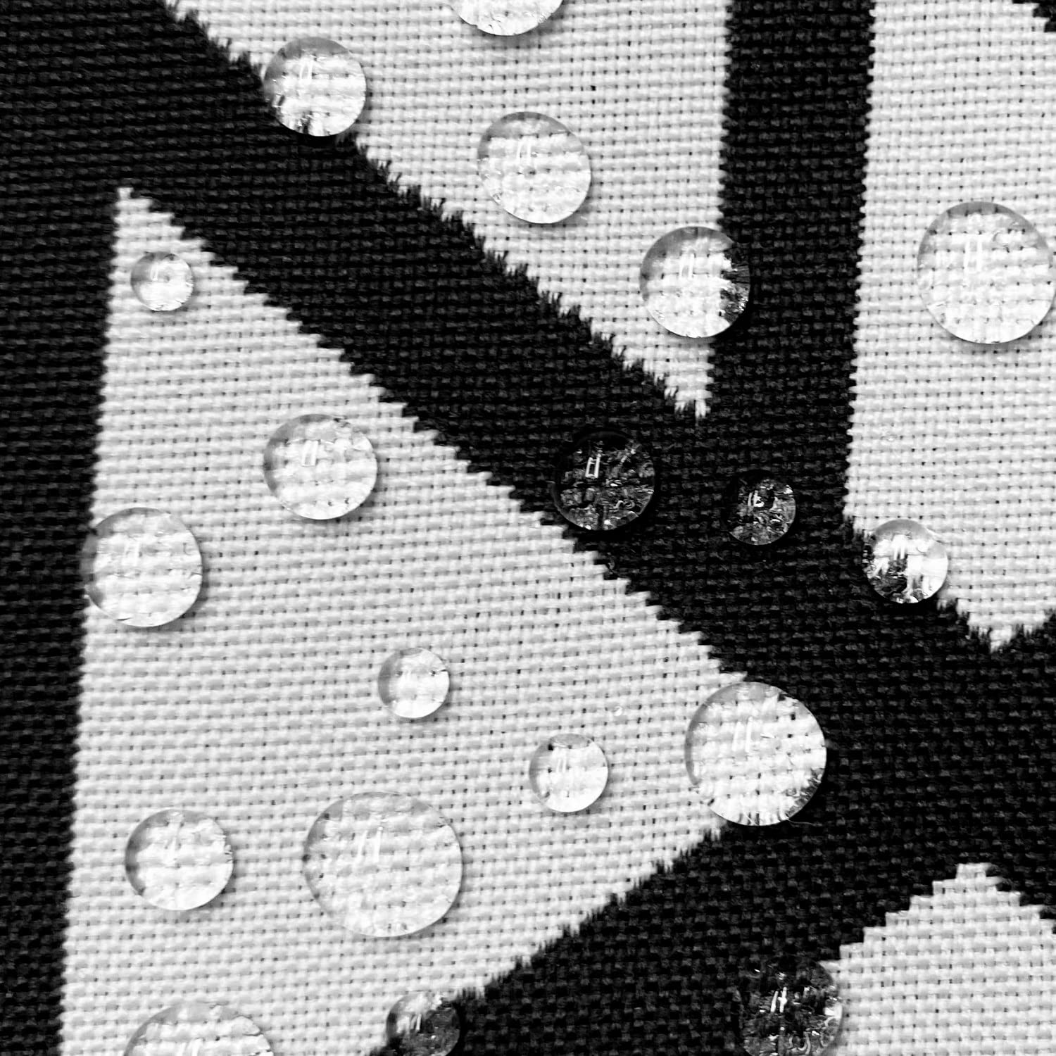 4 Pack Outdoor Seat Cushions with Ties - 16x17 Inch Black Geometric U-Shaped Chair Pads for Patio Furniture, Garden, Home & Office - Waterproof & Comfortable for Outdoor Dining, Lounging & Relaxation