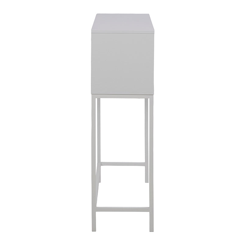 BATLEY 91.5cm White & Natural Study Desk Console - Modern Writing Desk for Home Office, Dorm Room & Small Spaces - Perfect for Remote Work, Online Classes & Crafting
