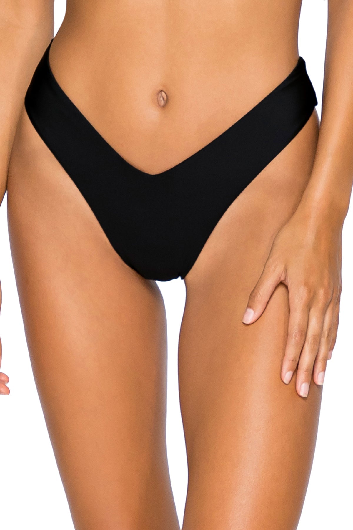 B Swim Black Out Valencia V Bottom - High Waist Swimwear for Women, Comfortable & Stylish Swim Shorts - Perfect for Beach, Pool, Surfing & Yoga