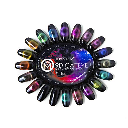 Joya Mia 9D Cat Eye Gel Nail Polish Set - Chameleon Magnetic Nail Polish with Vibrant Pigments for Long-Lasting Manicures | Perfect for Salon Quality Nails at Home, Parties, and Special Occasions