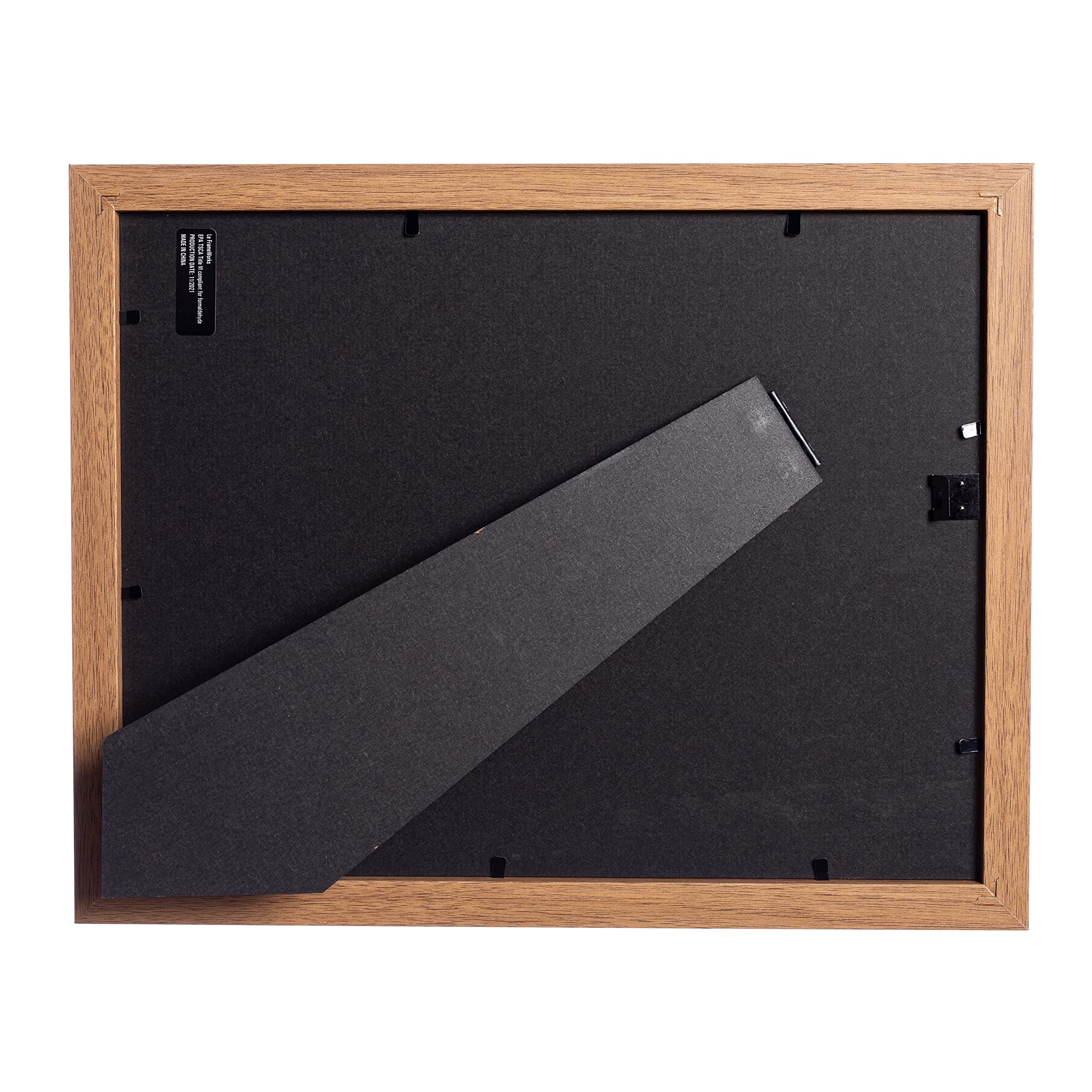 8.5x11 Wooden Picture Frames with Tempered Glass - Golden Oak Finish, 2-Pack for Home Office Decor, Certificates & Photo Display