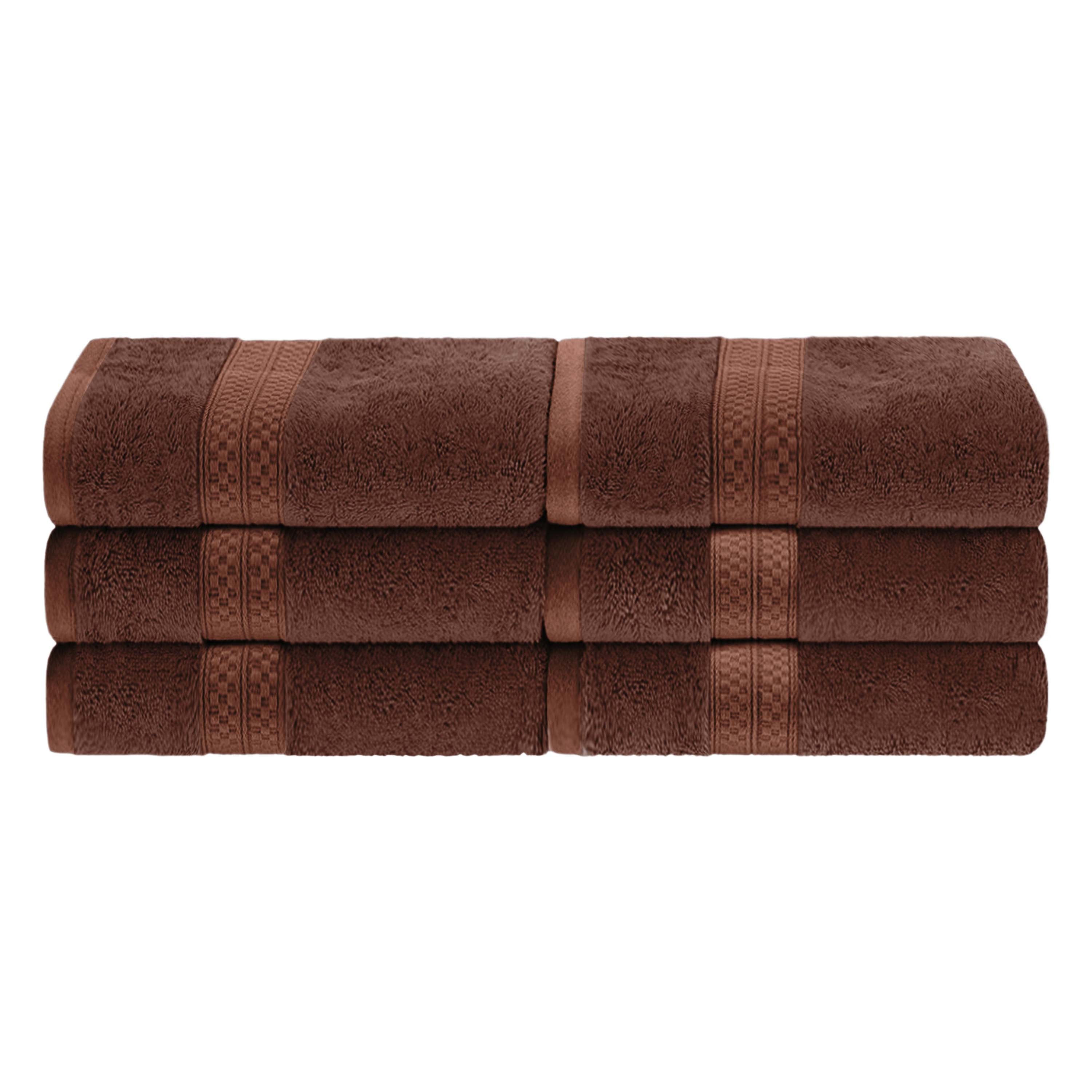6-Piece Rayon Bamboo Blend Hand Towel Set | Soft & Absorbent Bath & Kitchen Towels for Home & Spa Use