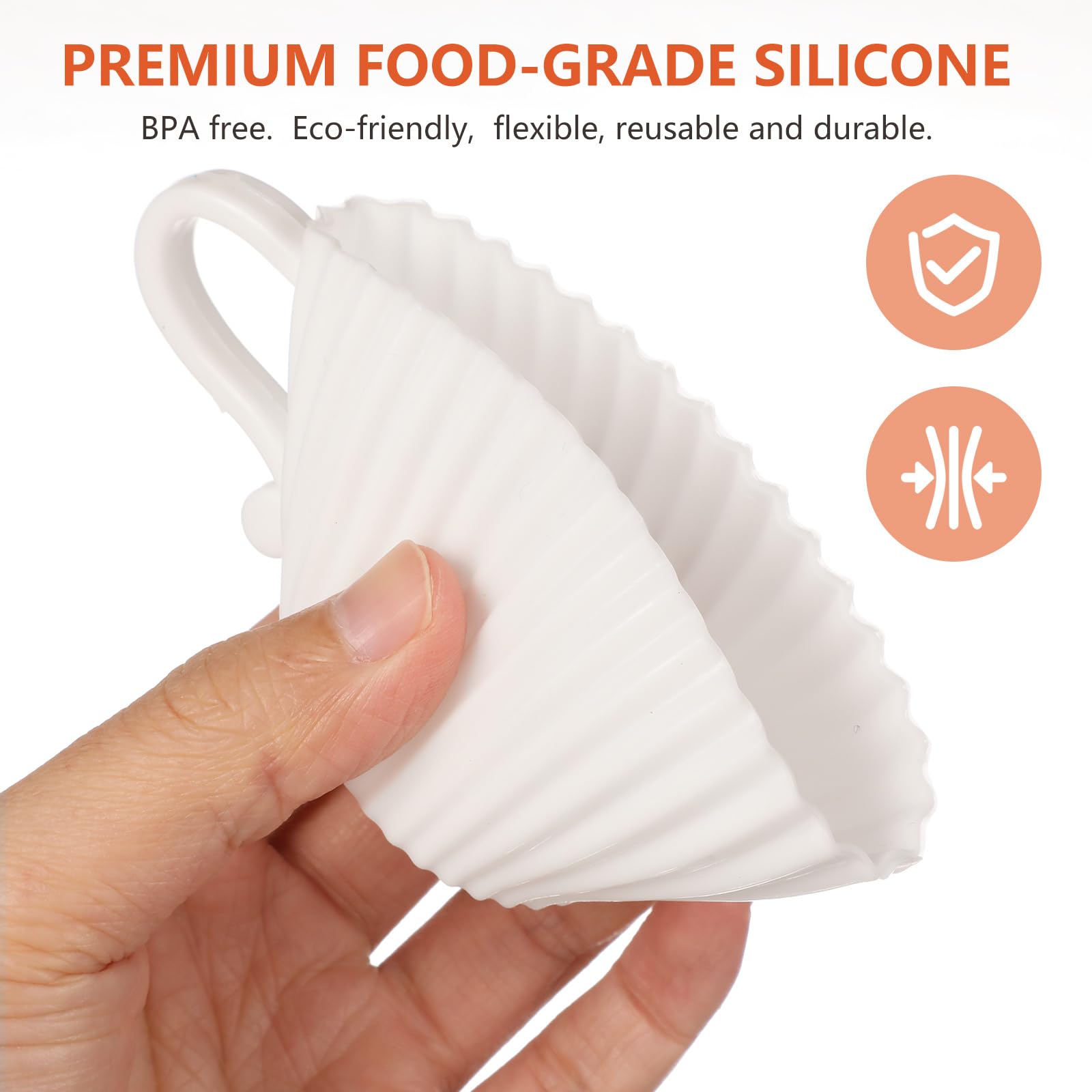 DOITOOL 4PCS Silicone Cupcake Liners - Reusable, Non-Stick, Oven Safe Baking Muffin Cups for Perfect Cupcakes & Muffins - Ideal for Home Baking, Parties, and Gift Packaging