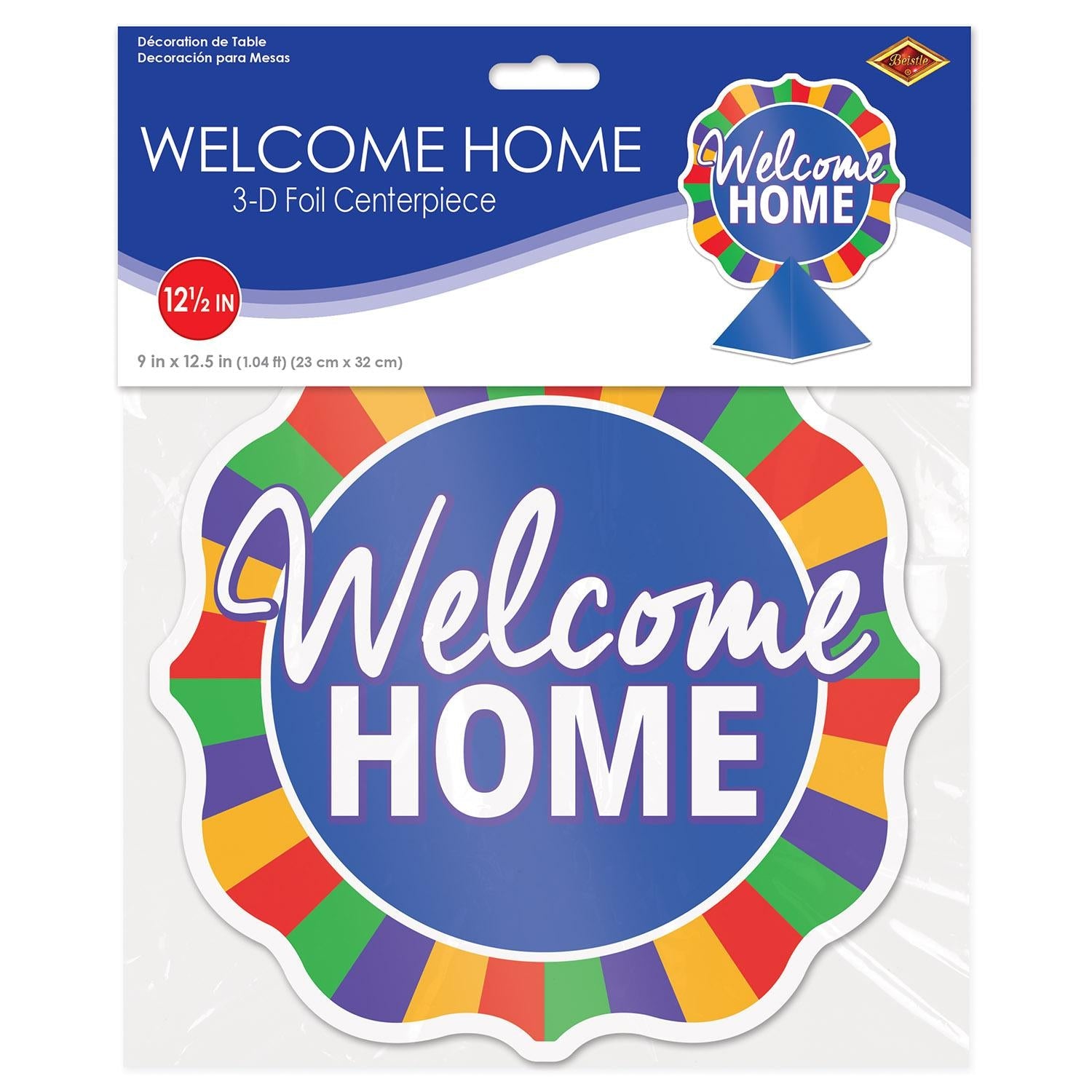 12 Pack Beistle 3D Foil Welcome Home Party Centerpieces - Homecoming Decorations for Military, College Students & Family Reunions