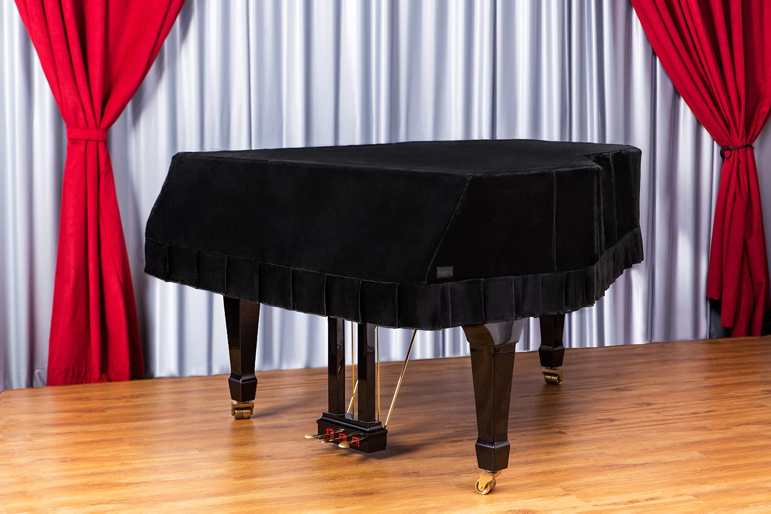 Yamaha Grand Piano Cover Waterproof - Velvet Dust Cover for 5’3” Yamaha C1 Piano, Charcoal Black | Perfect for Home, Studio & Stage Protection