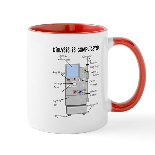 White/Red Inside - Dialysis Mugs