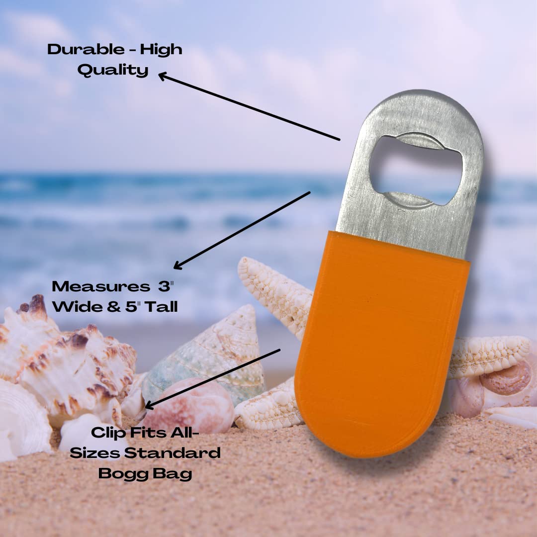 BOGLETS - Orange Bottle Opener Charm Accessory for Bogg Bags | Compact & Convenient Bottle Opener Attachment for Tote Bags | Perfect for Beach Trips, Picnics & Outdoor Adventures